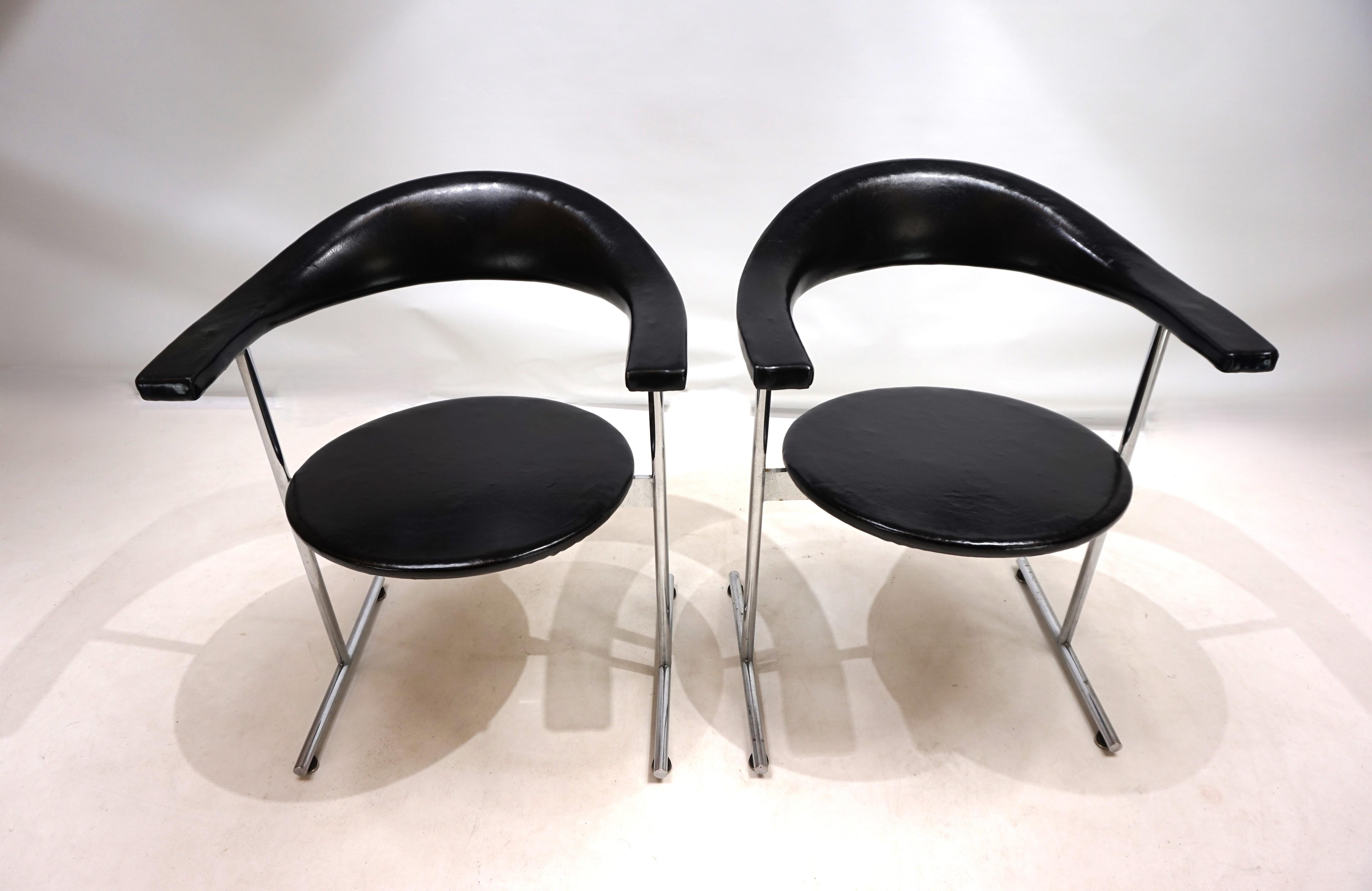 Materiale sintetico Set di 2 sedie Kaufeld Airport 037 di Geoffrey Harcourt, 1960 in vendita