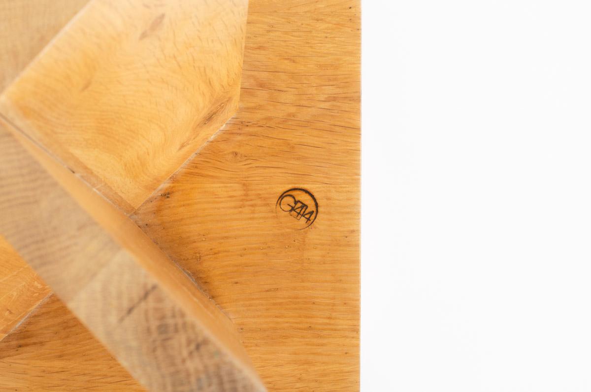 Set of 2 Khi stools in oak G44 collection For Sale 7
