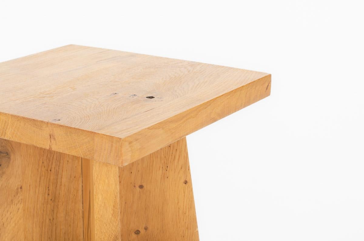 Set of 2 Khi stools in oak G44 collection For Sale 3