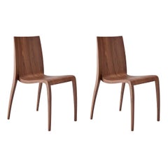 Set of 2 Ki Wood Chairs by Mario Bellini