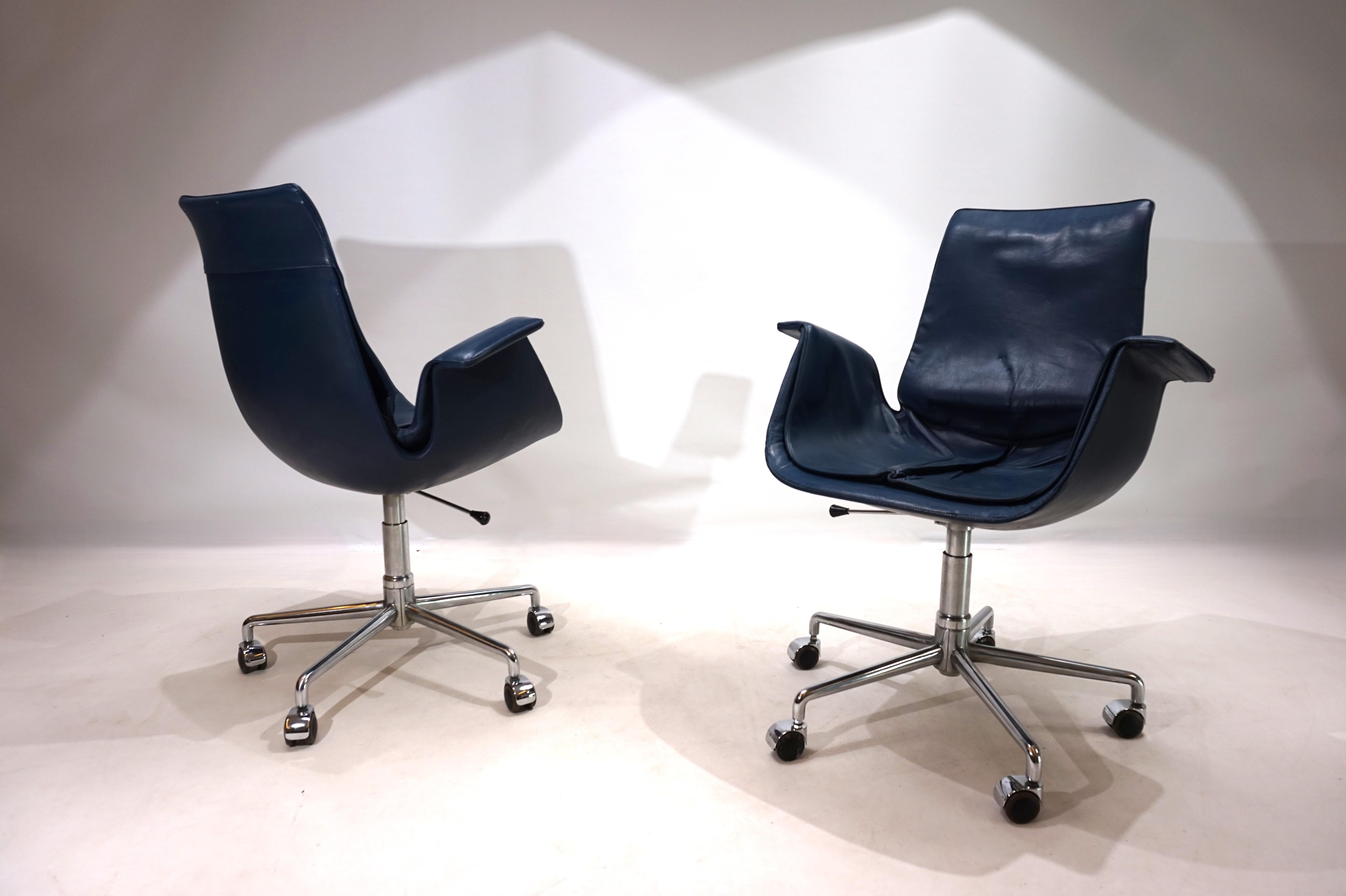 Satz von 2 Kill International 6727 Leder-Bürostühlen aus Leder von Fabricius & Kastholm im Angebot 7