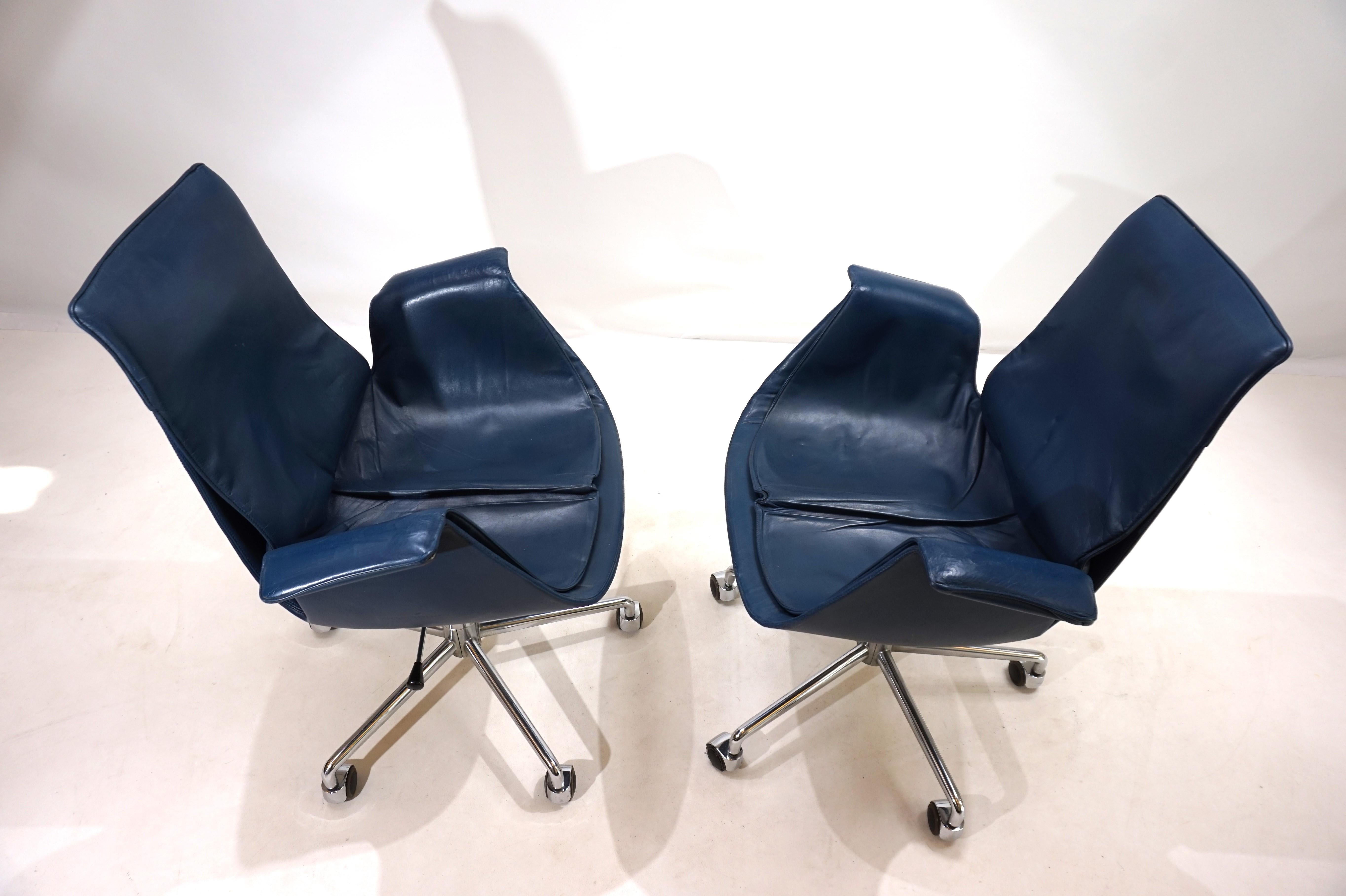Satz von 2 Kill International 6727 Leder-Bürostühlen aus Leder von Fabricius & Kastholm im Angebot 9