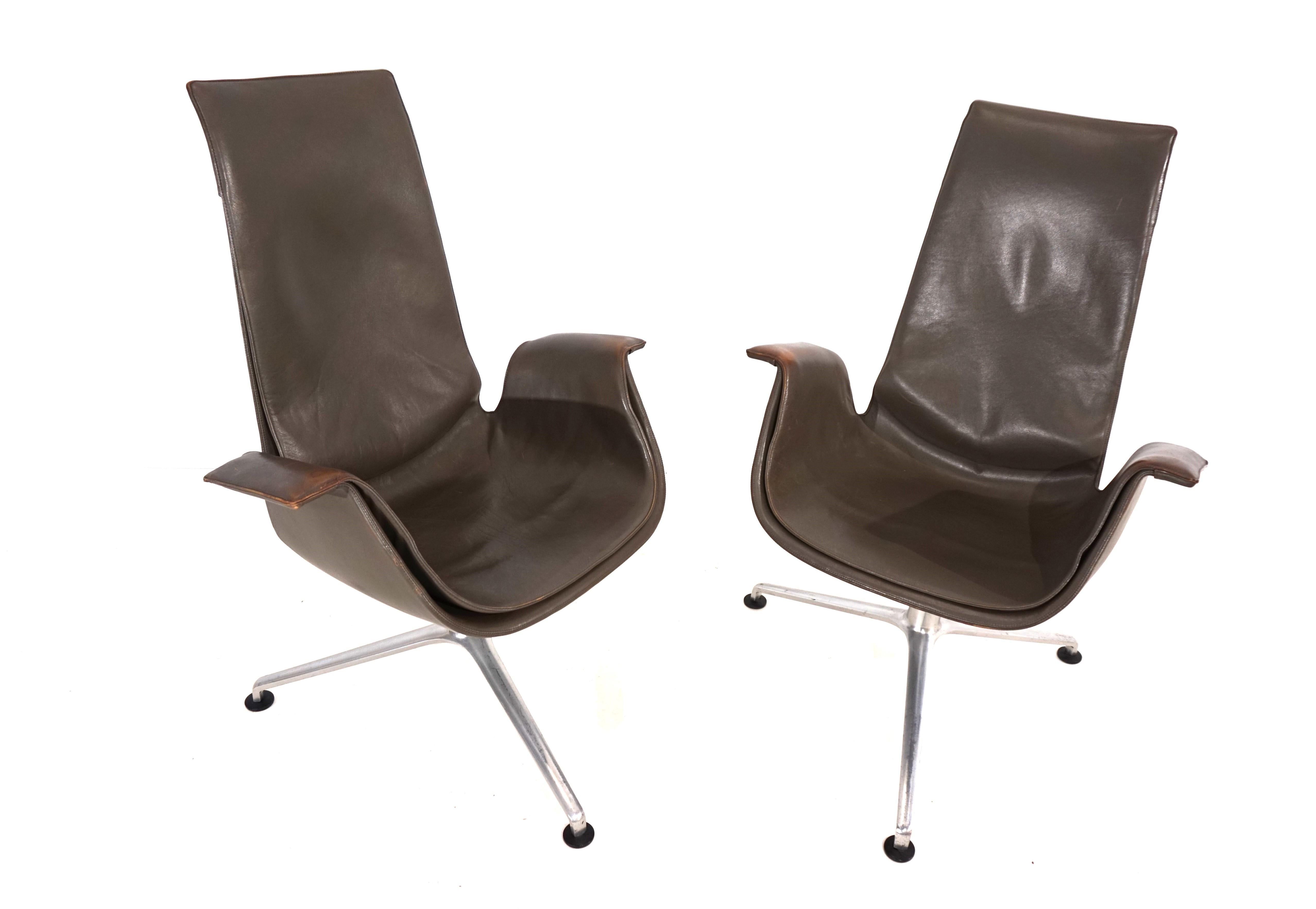Set of 2 Kill International FK6725 leather chairs by Fabricius & Kastholm For Sale 4