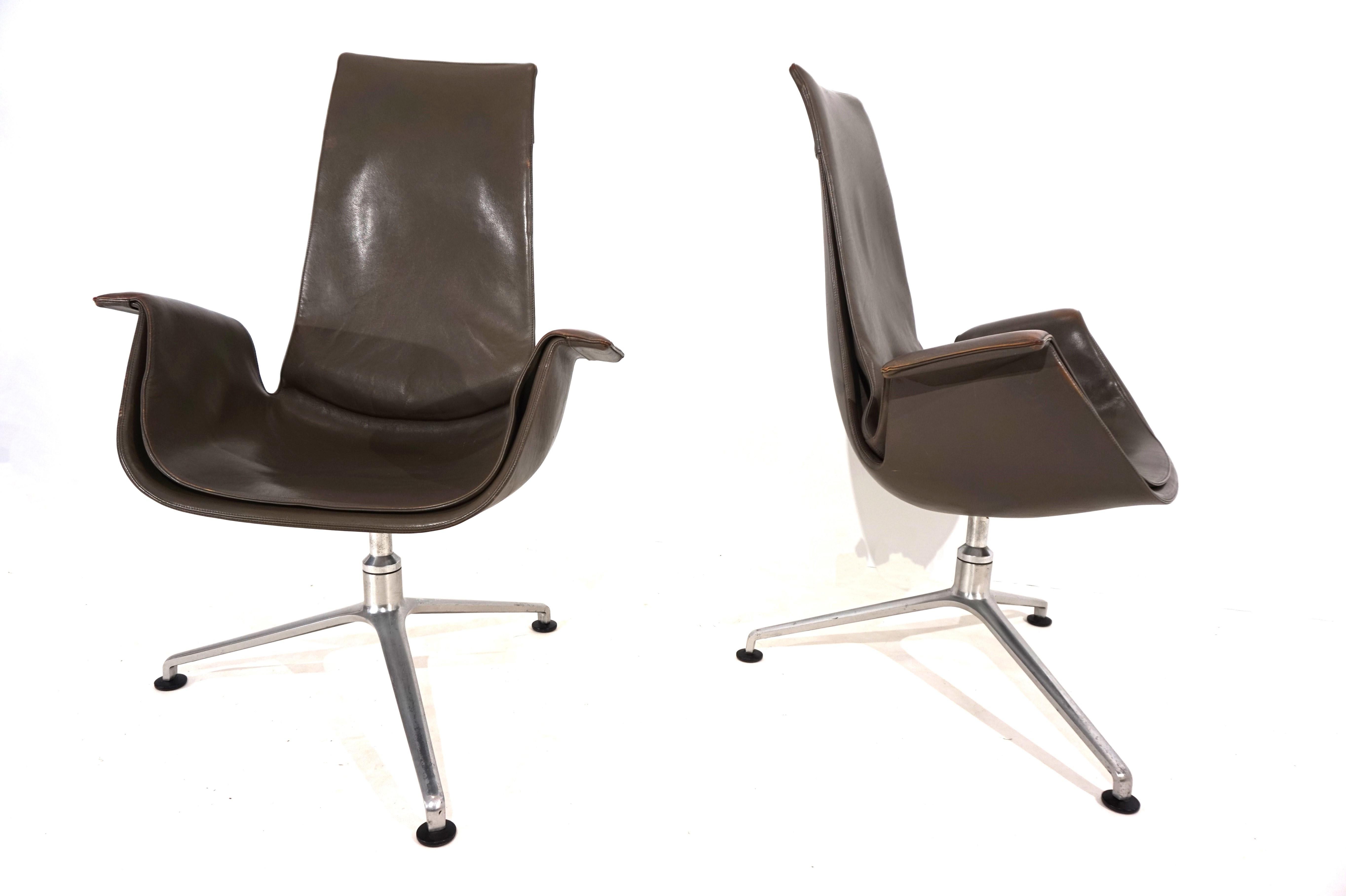 Set of 2 Kill International FK6725 leather chairs by Fabricius & Kastholm For Sale 6