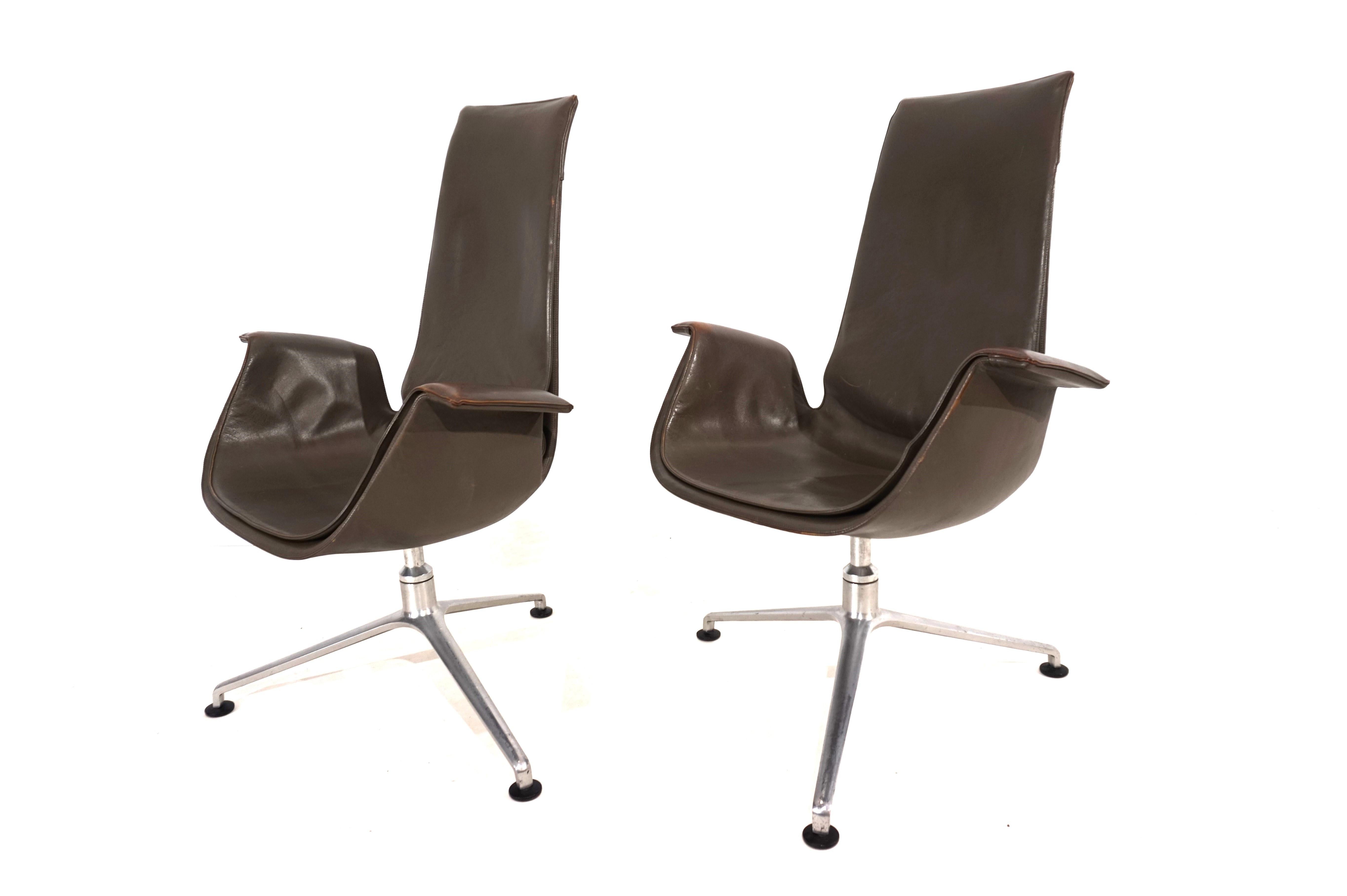 Set of 2 Kill International FK6725 leather chairs by Fabricius & Kastholm For Sale 10