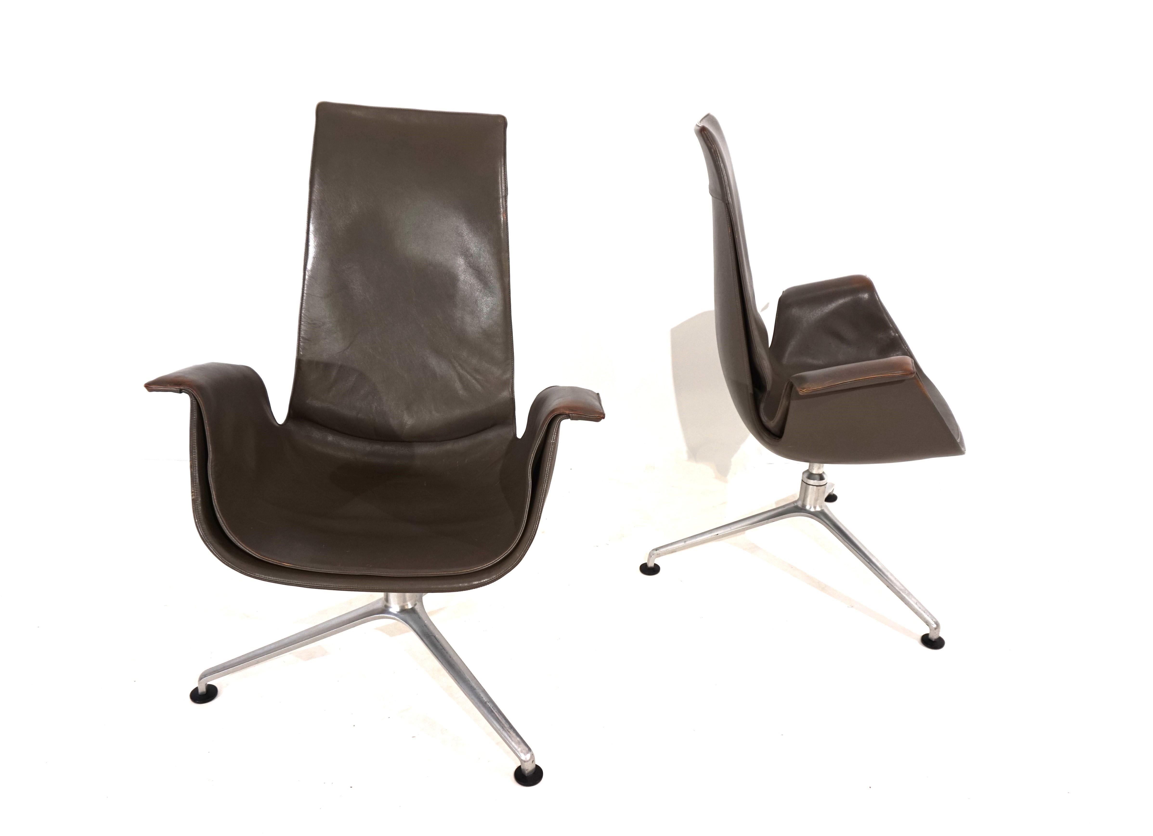 Set of 2 Kill International FK6725 leather chairs by Fabricius & Kastholm For Sale 13