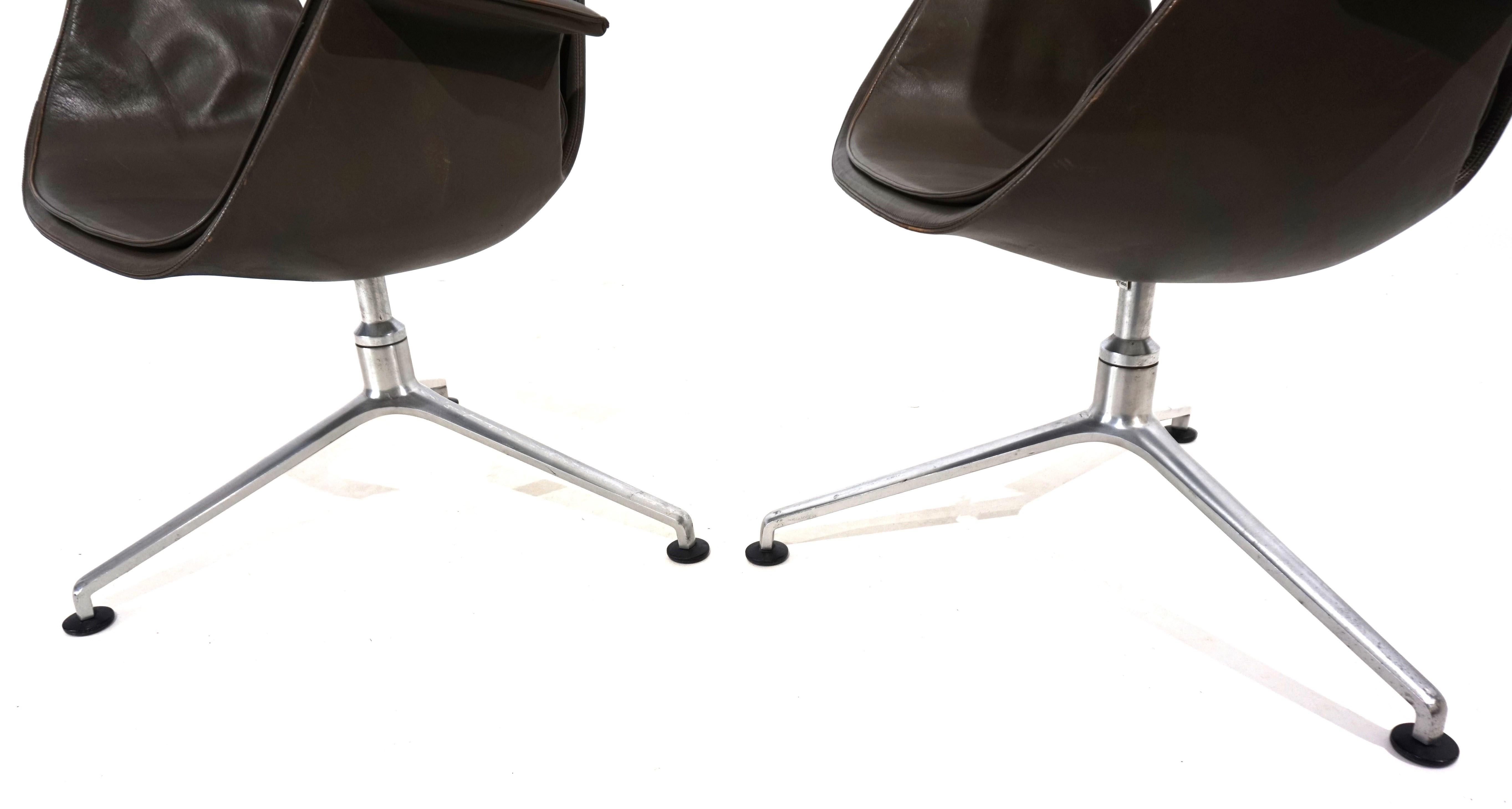 Set of 2 Kill International FK6725 leather chairs by Fabricius & Kastholm For Sale 2