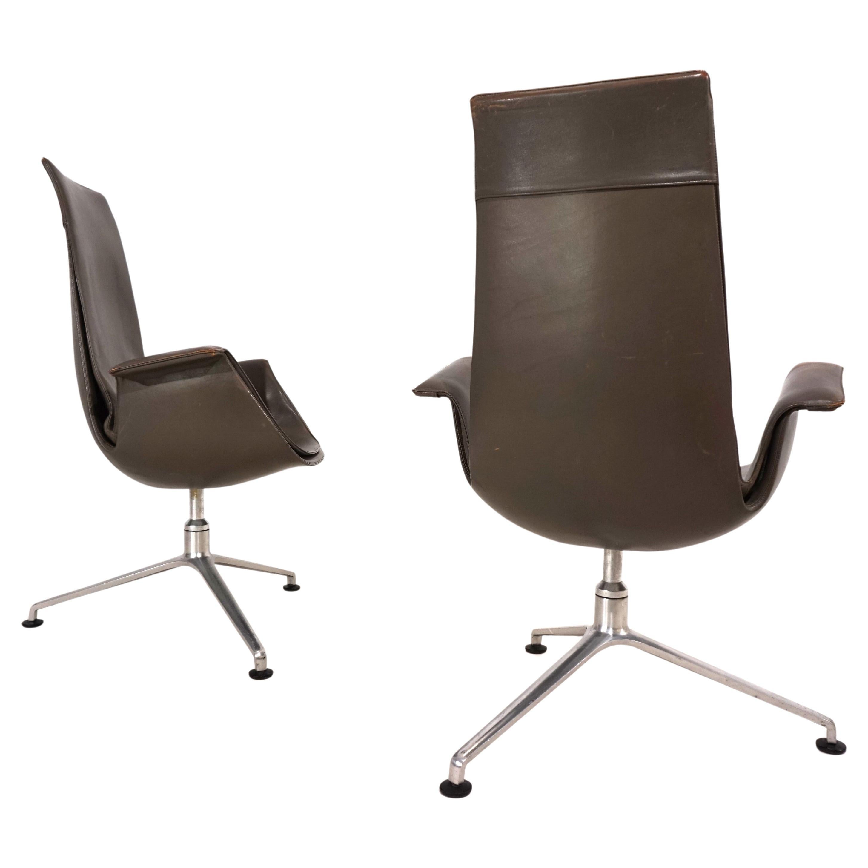 Set of 2 Kill International FK6725 leather chairs by Fabricius & Kastholm For Sale