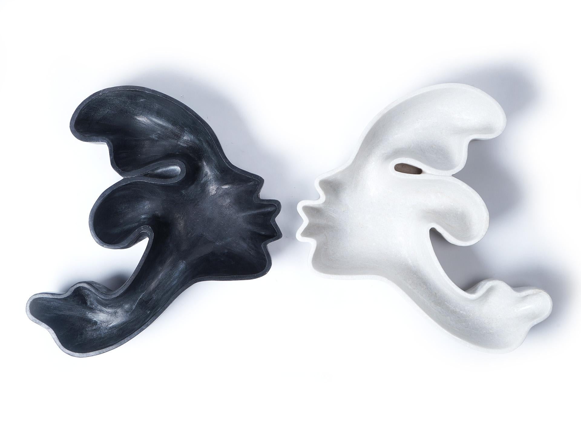 Altro Set di 2 riceventi in marmo Kiss Couple di Jean Pascal Levy-Trumet in vendita