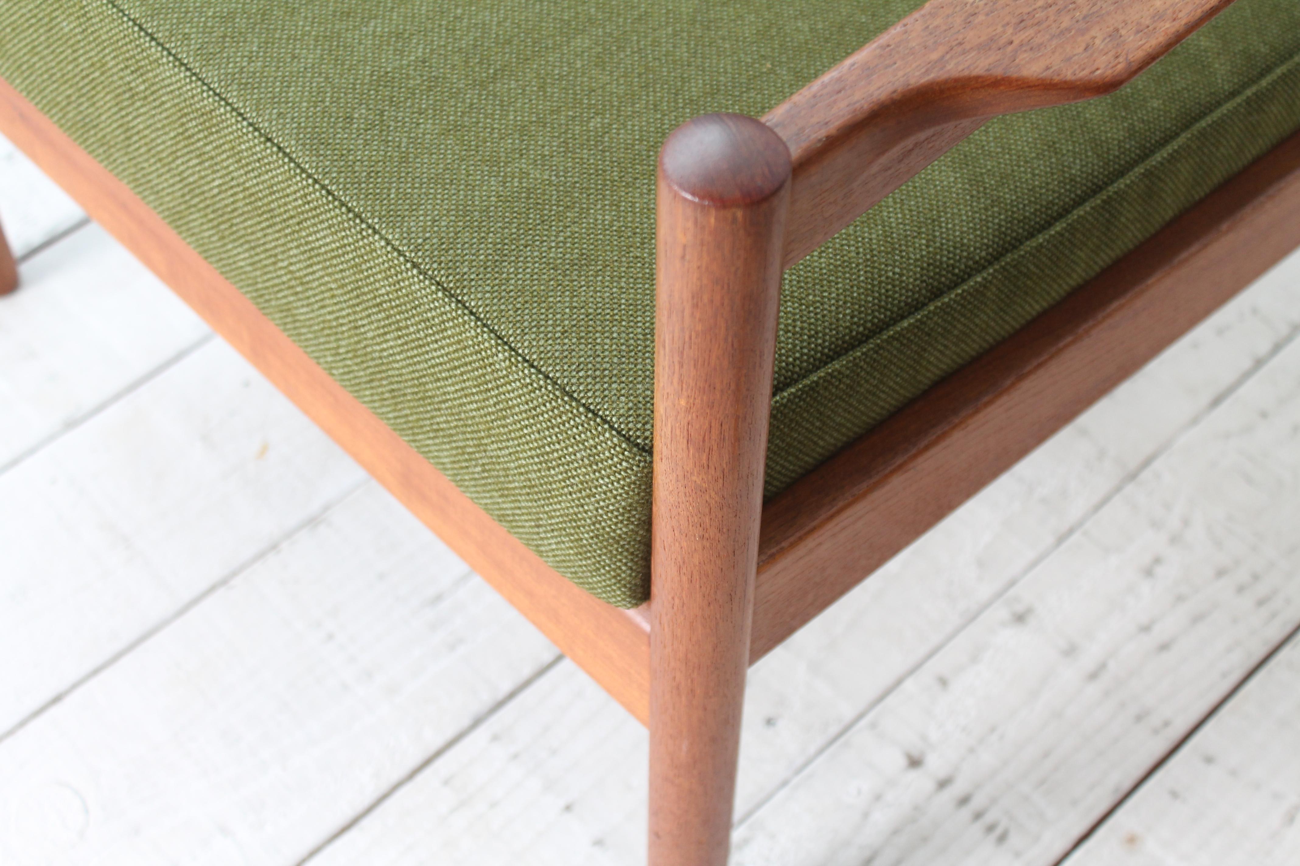 Set of 2 KK161 Easy Chairs by Kai Kristiansen for Magnus Olesen In Good Condition For Sale In Gießen, DE