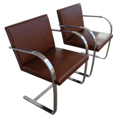 Set of '2' Knoll Mies Van Der Rohe Brno Flat Bar Chairs