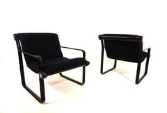 Set of 2 Knoll Sling lounge chairs by Hannah&Morrison