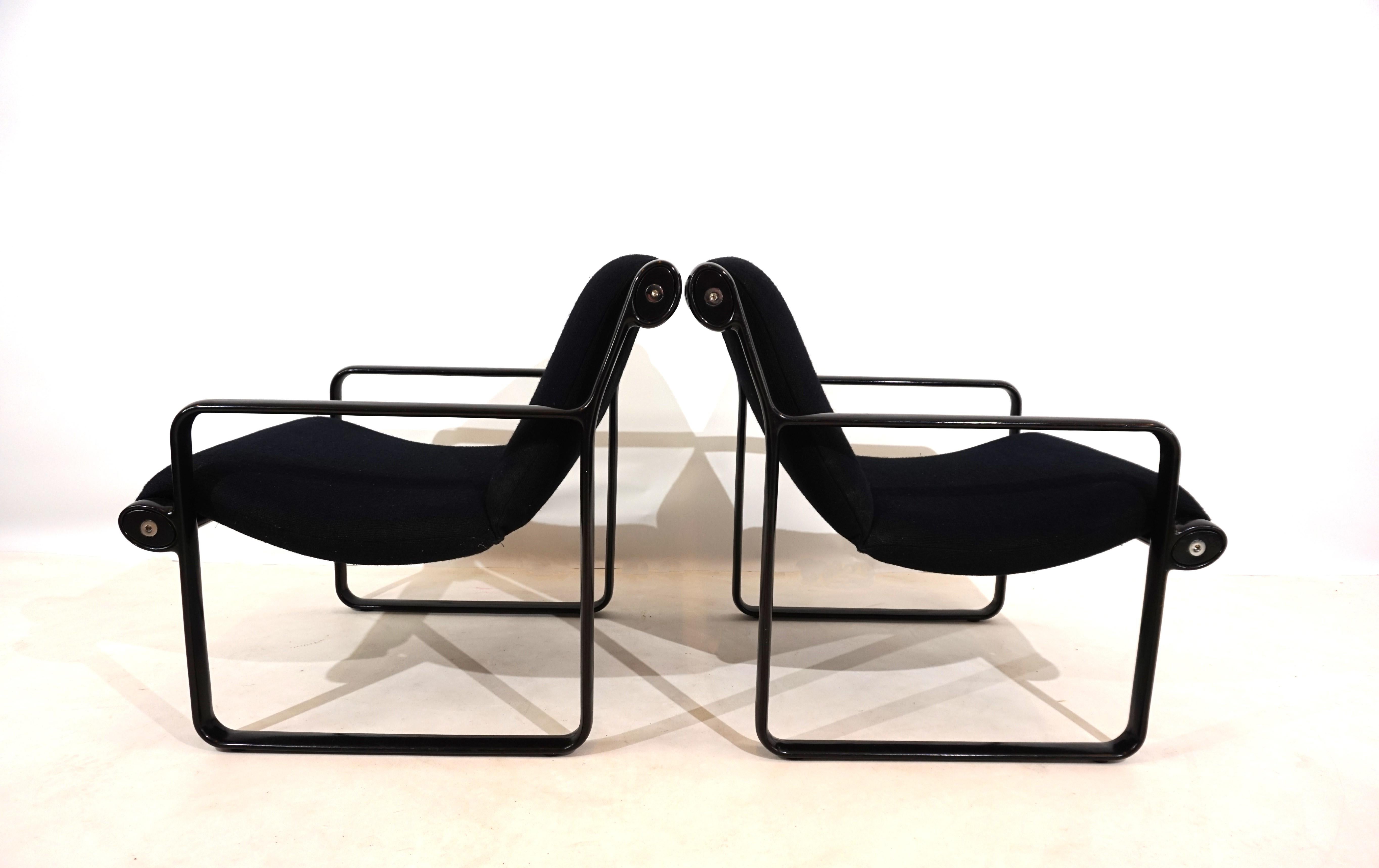 Mid-Century Modern Set of 2 Knoll Sling lounge chairs by Hannah&Morrison
