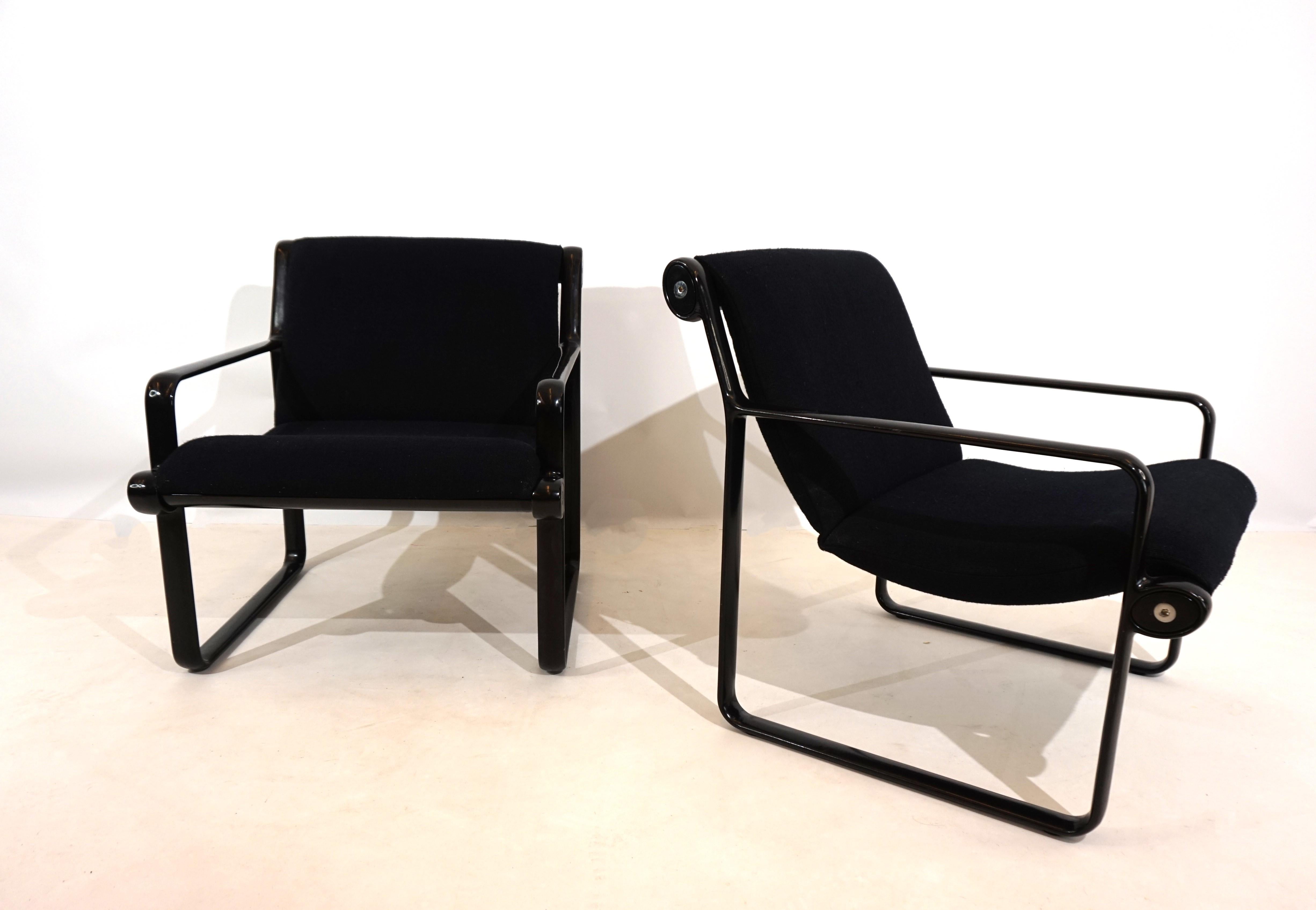 Set of 2 Knoll Sling lounge chairs by Hannah&Morrison In Good Condition In Ludwigslust, DE