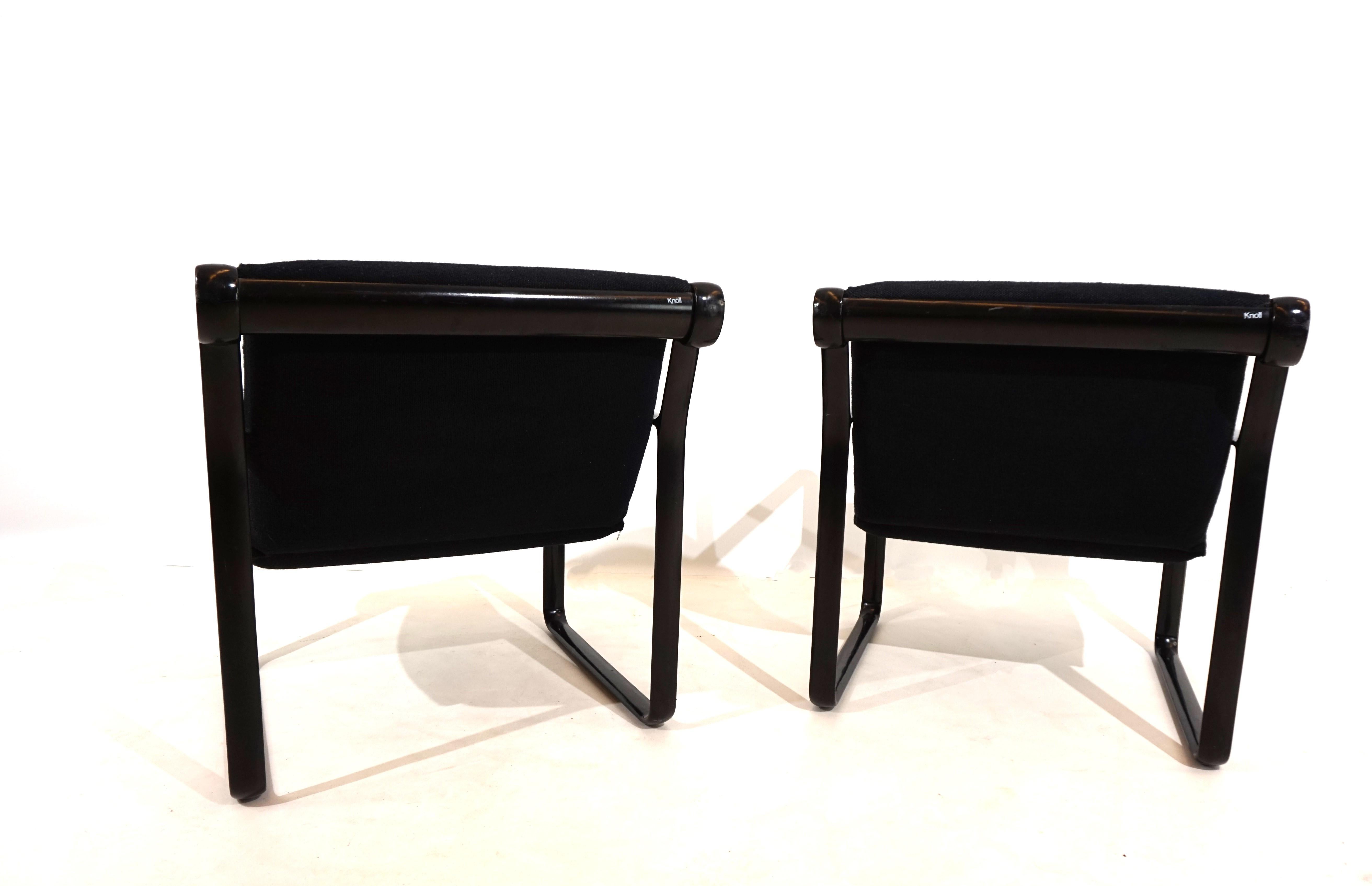 Late 20th Century Set of 2 Knoll Sling lounge chairs by Hannah&Morrison