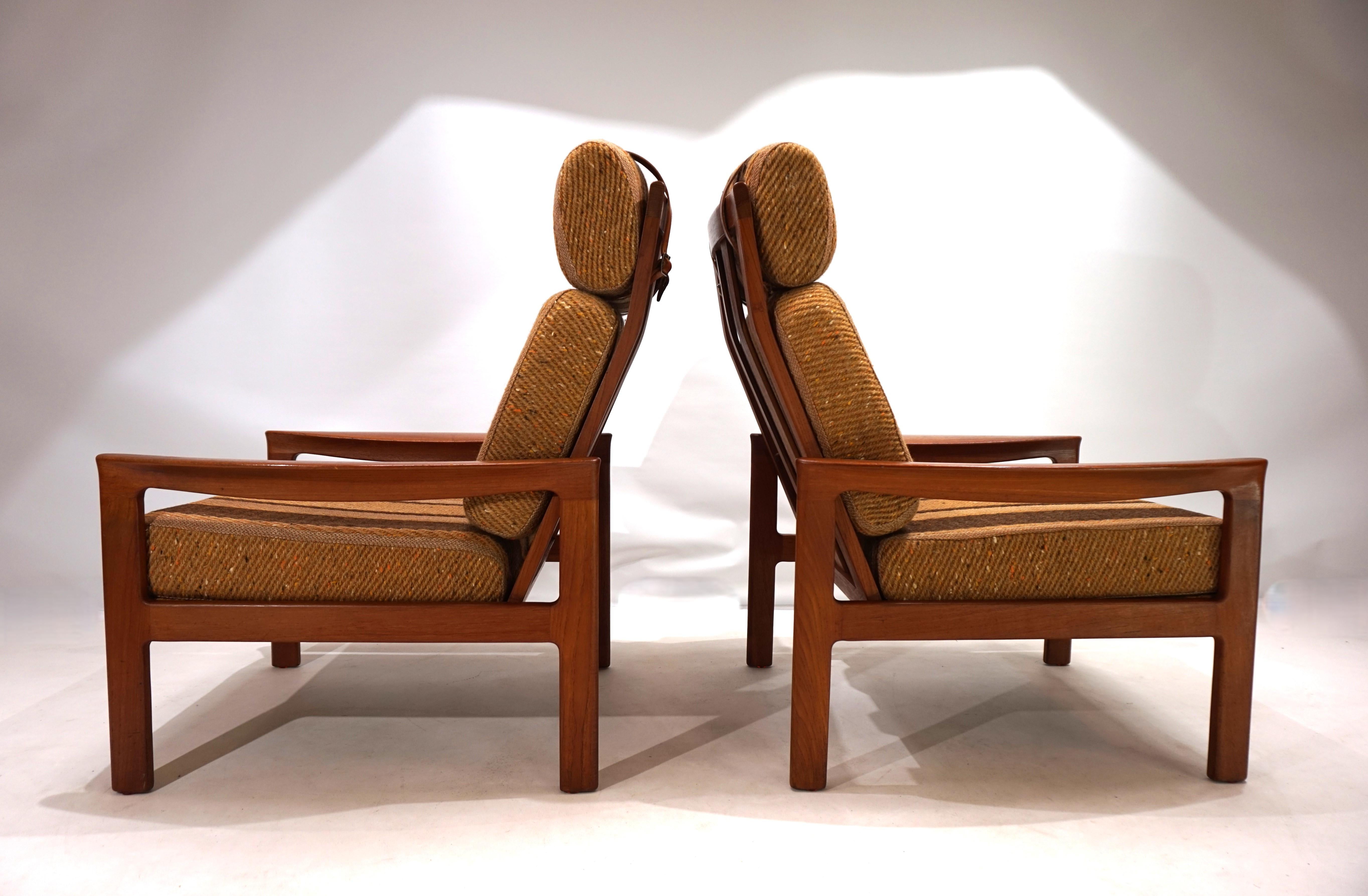 Mid-Century moderno Set di 2 poltrone Komfort in teak di Arne Wahl Iversen, 1960 in vendita