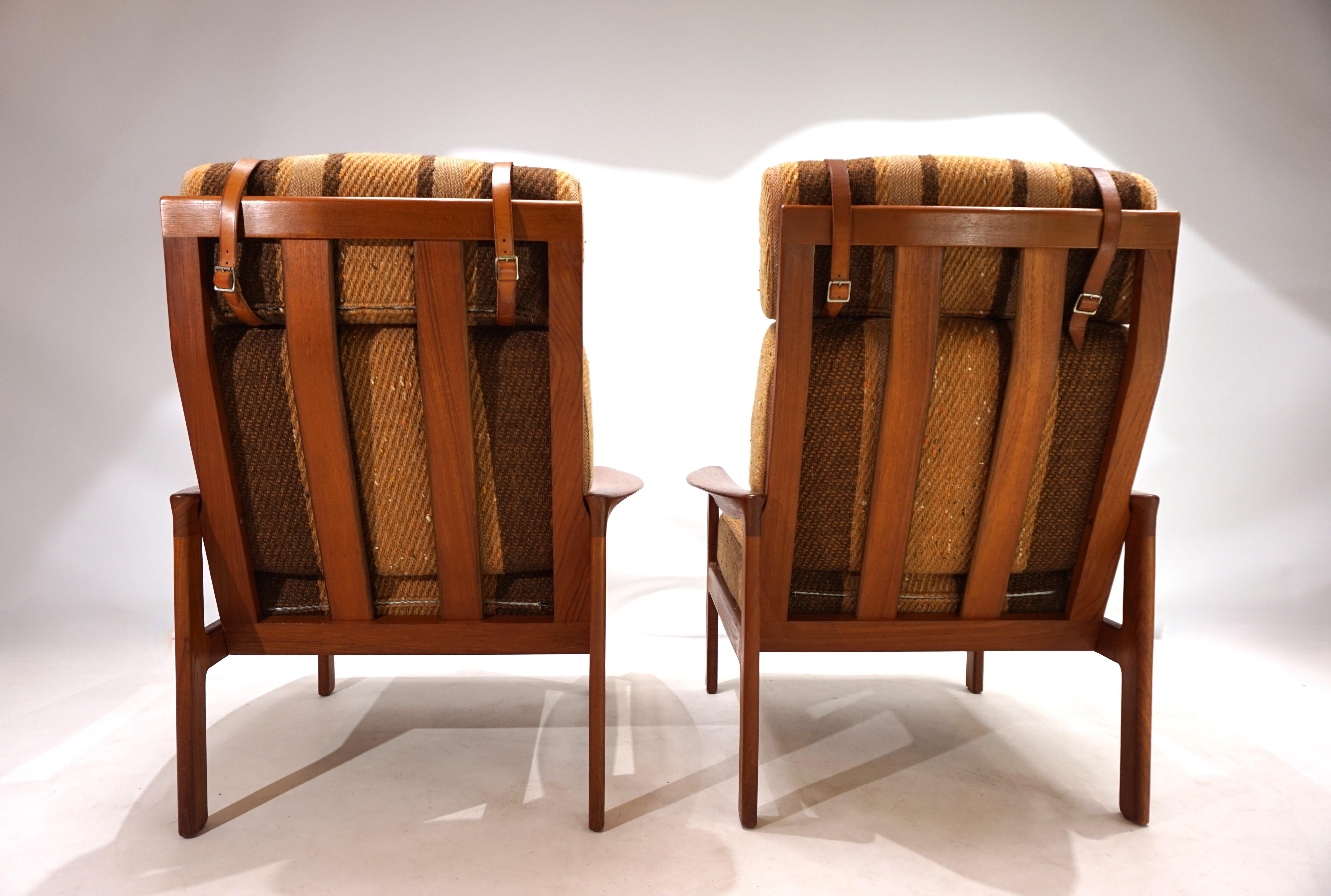 Metà XX secolo Set di 2 poltrone Komfort in teak di Arne Wahl Iversen, 1960 in vendita