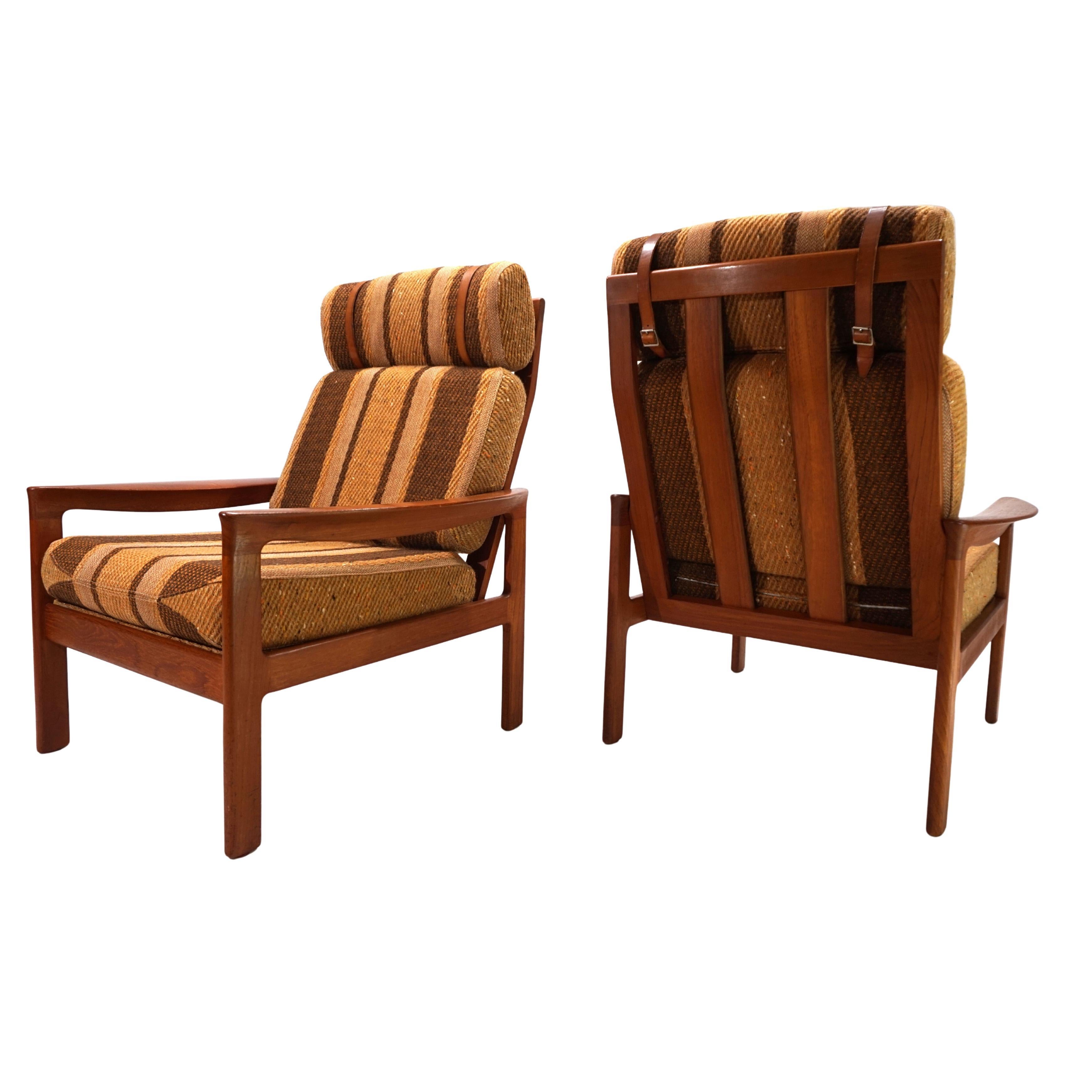 Set of 2 Komfort teak armchairs by Arne Wahl Iversen, 1960