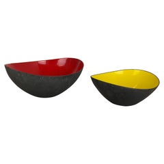 Set di 2 ciotole in metallo Krenit di Herbert Krenchel per Ørskov, Torben, Danimarca 1950