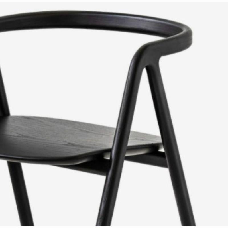 Finlandais Ensemble de 2 chaises de salle à manger Laakso, noires, par Made by Choice en vente
