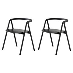 Set of 2, Laakso Dining Chairs, Black by Made by Choice