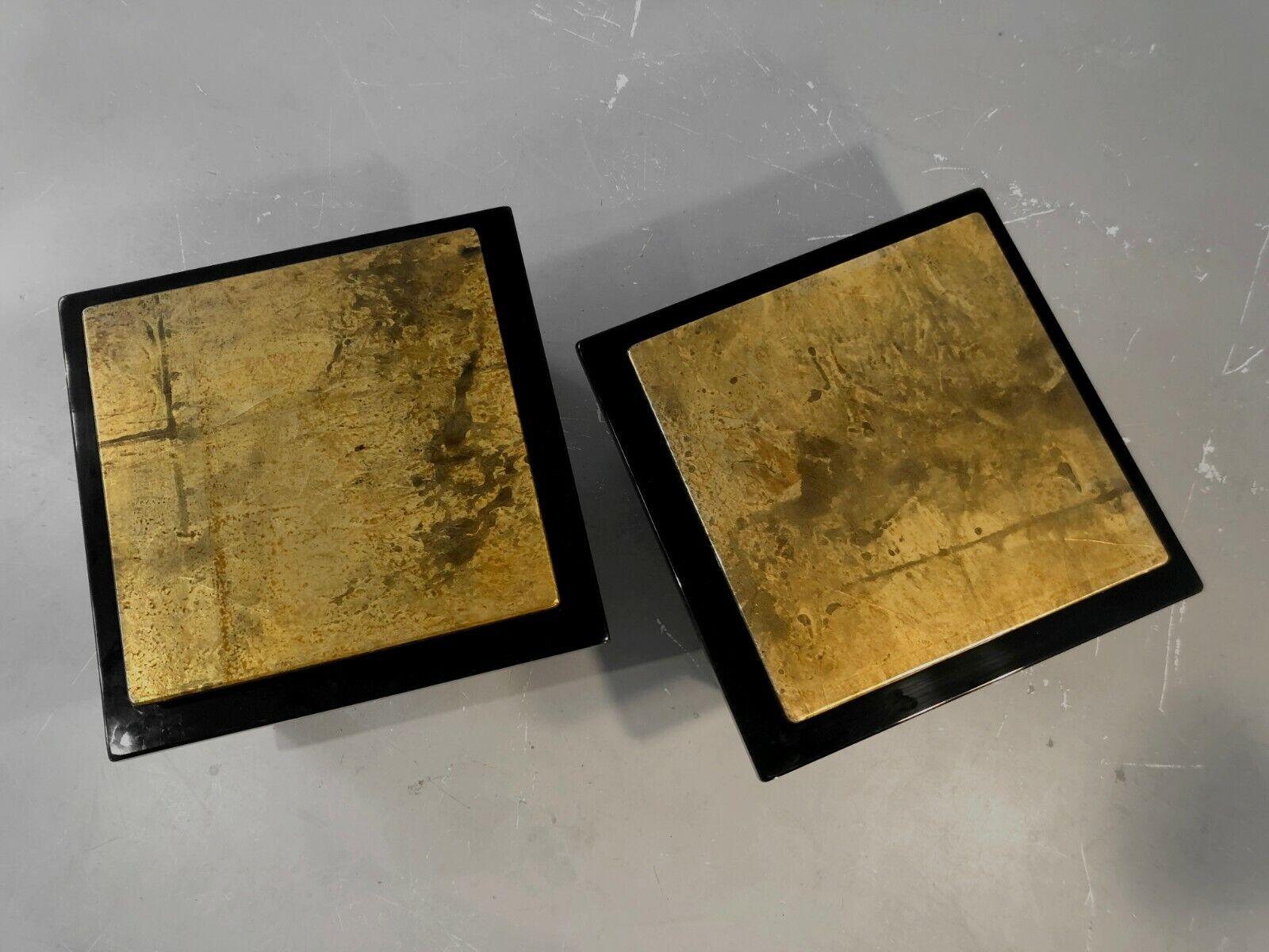 Set of 2 POSTMODERN Lacquered NIGHSTANDS or SIDE TABLES, ALDO TURA, France 1970 For Sale 1