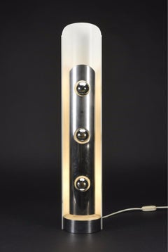 Ensemble de 2 lampes d'Enrico Tronconi des années 1970, Italie, chromées en métal, milieu du siècle 1960