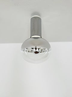 Set of 2 Large 1970s Modernist Flush Lamps by Motoko Ishii for Staff