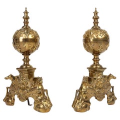 Set of 2 large 20th century Neo-classic copper firebucks, France ca. 1940
