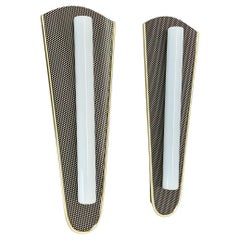 Used set of 2 large 37cm "honeycomb" theatre Wall Light elements, Germany, 1950