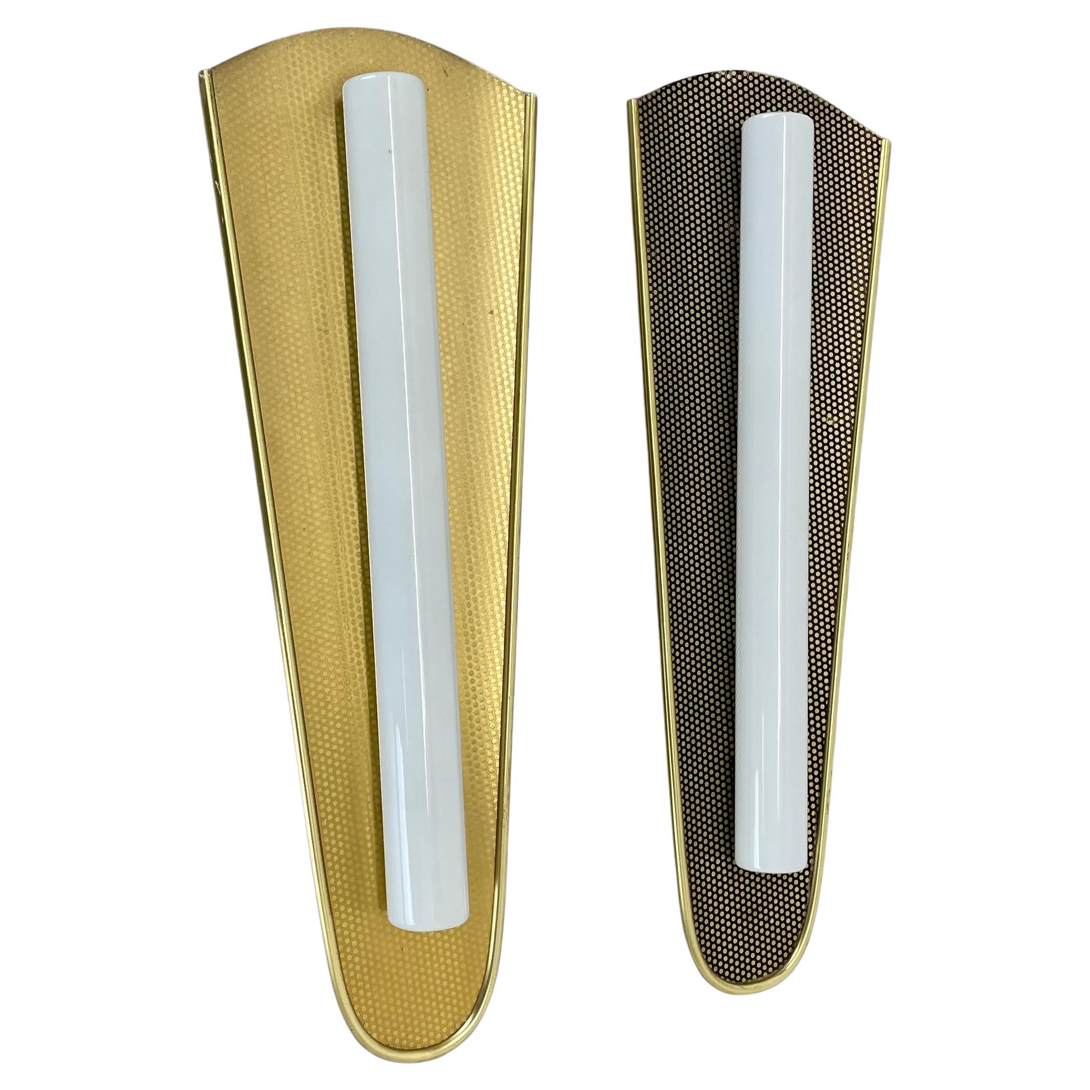 set of 2 large 37cm "honeycomb" theatre Wall Light elements, Germany, 1950 For Sale