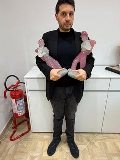 Set of 2 Large (43 cm) Murano Glass Sculptures attributed to Archimede Seguso