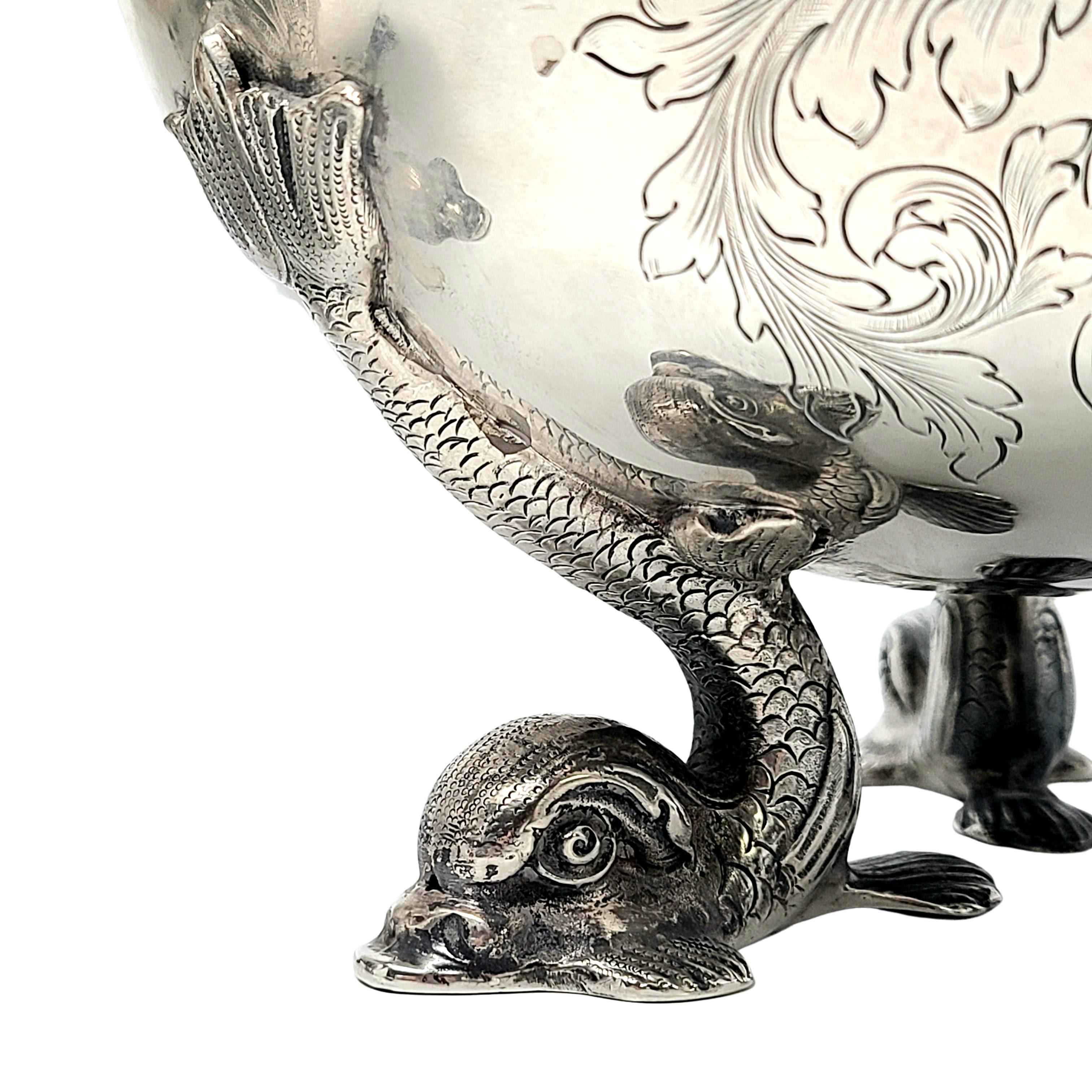 Set of 2 Large Antique Hanau Sterling Silver Bowls British Import Muller For Sale 3