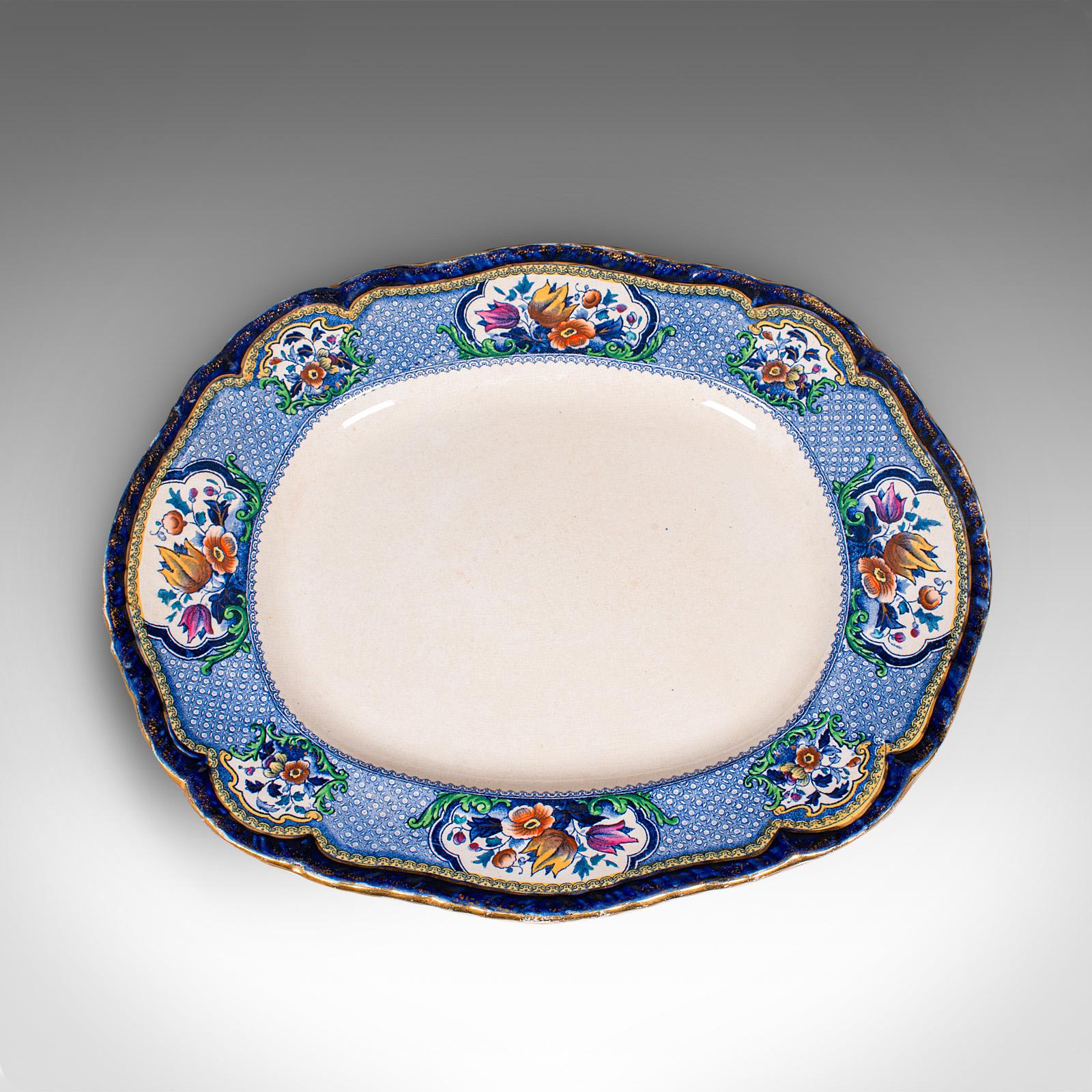 Set of 2 Large Antique Meat & Poultry Platters, English Ceramic, Victorian, 1900 For Sale 2