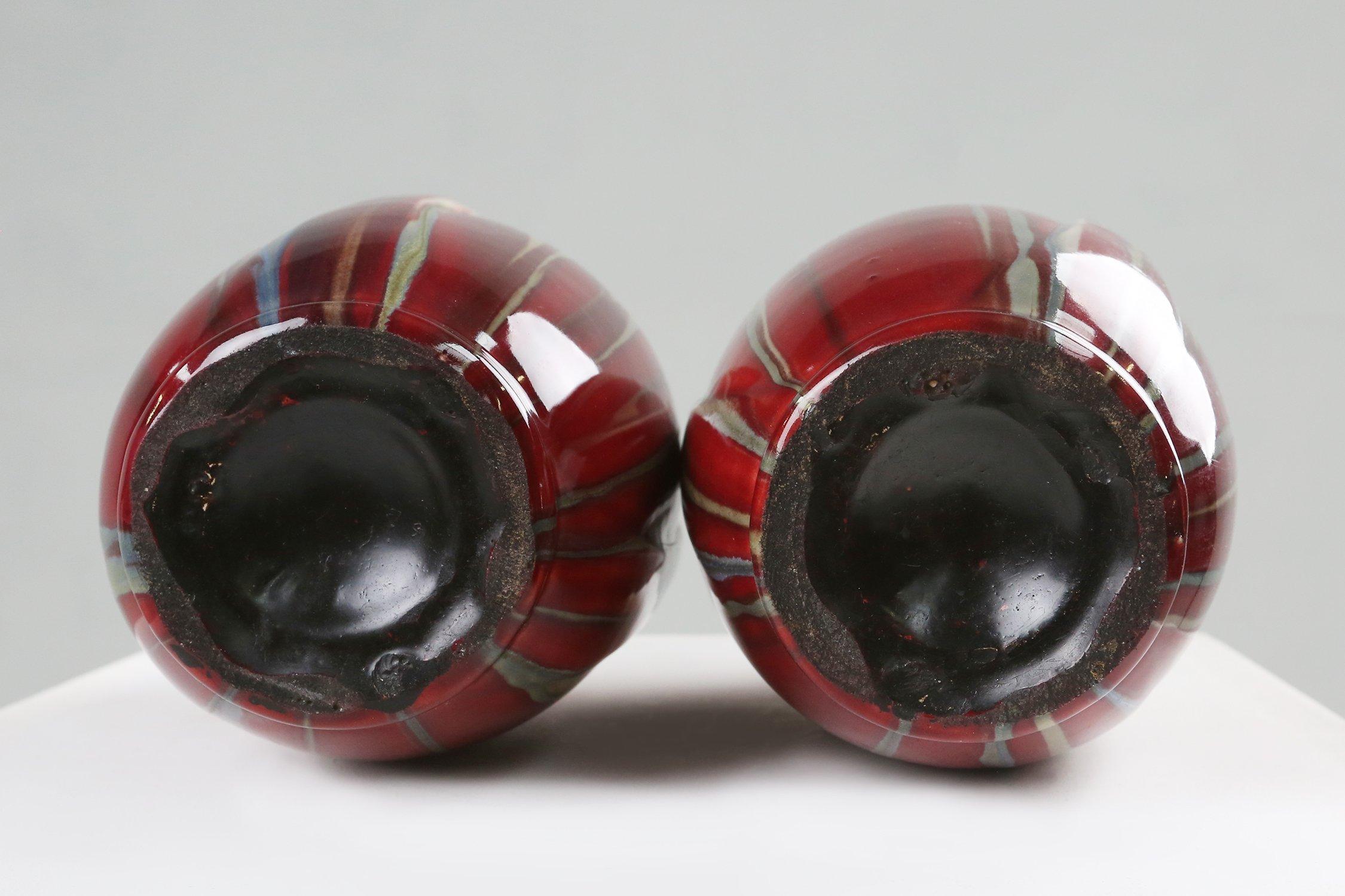 Set of 2 large Art Deco ceramic vases, 1930s For Sale 5