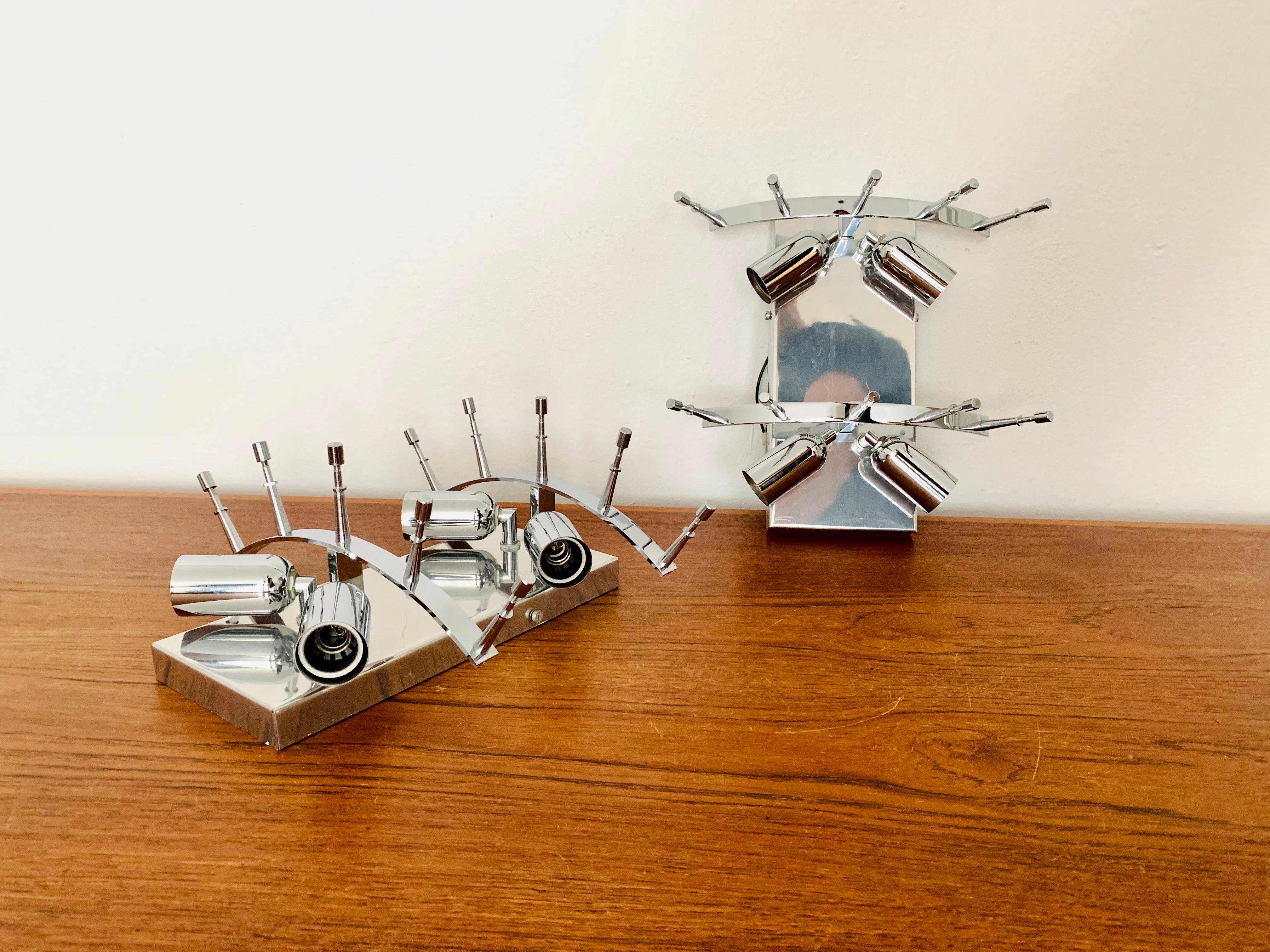 Juego de 2 apliques grandes de cristal by Ott en venta 6