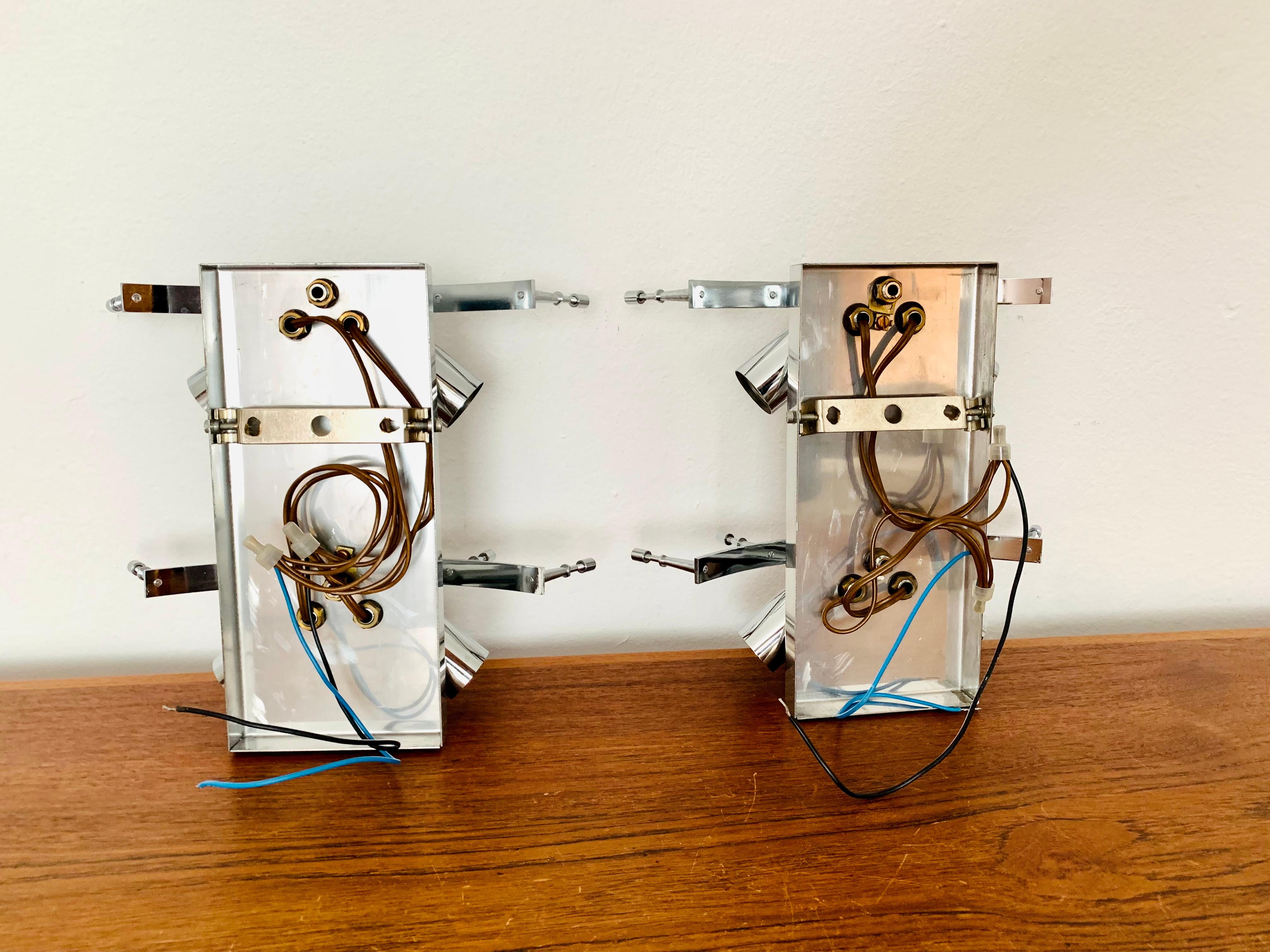 Juego de 2 apliques grandes de cristal by Ott en venta 7