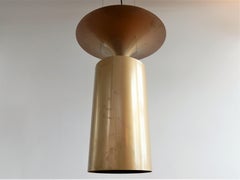 Set of 2 Large Gold Colored Pendant Lamps by Indoor, 1980s