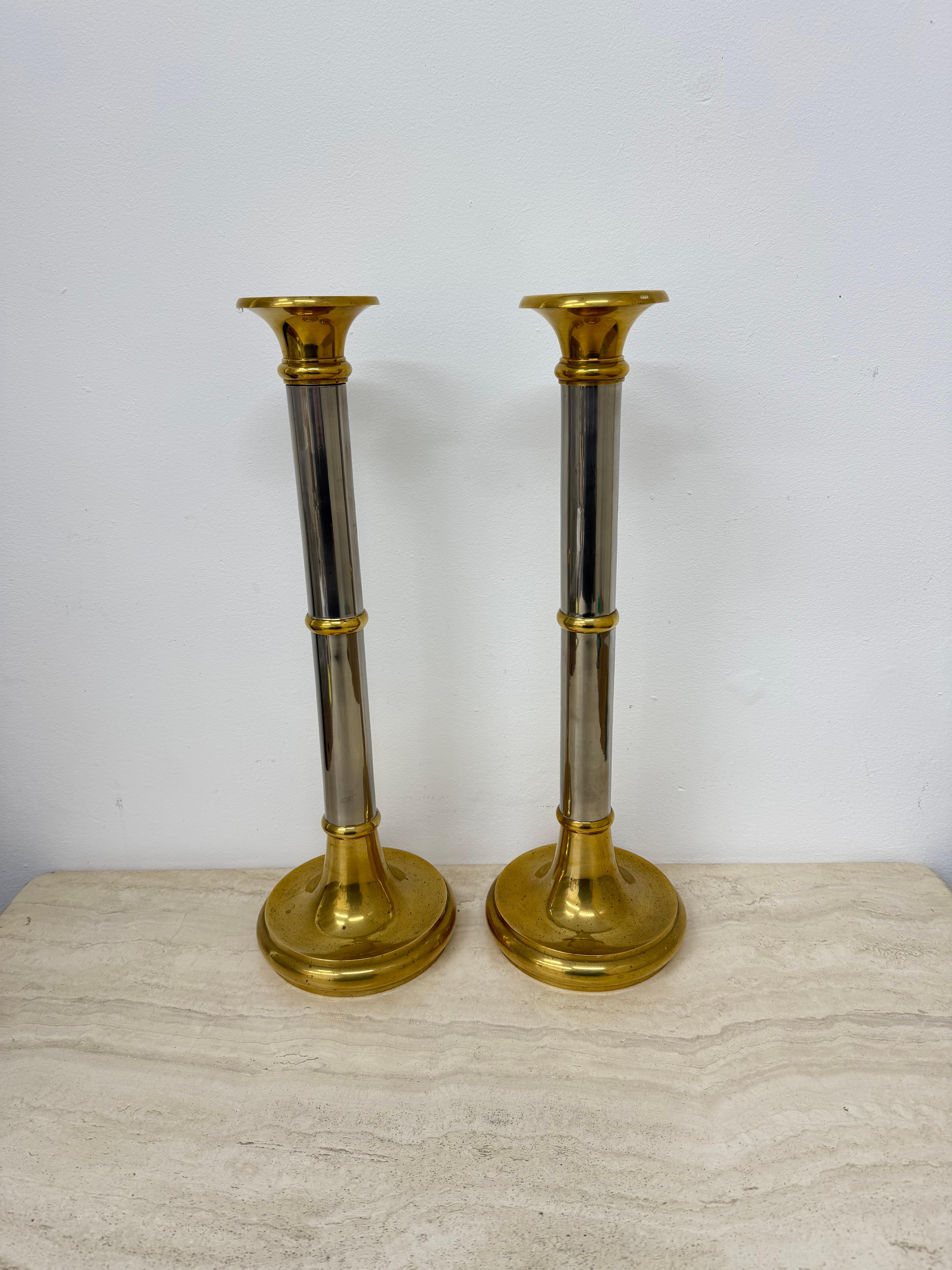 Set von 2 großen Kerzenständern im Gunther Lambert-Design, 1970er Jahre im Angebot 4