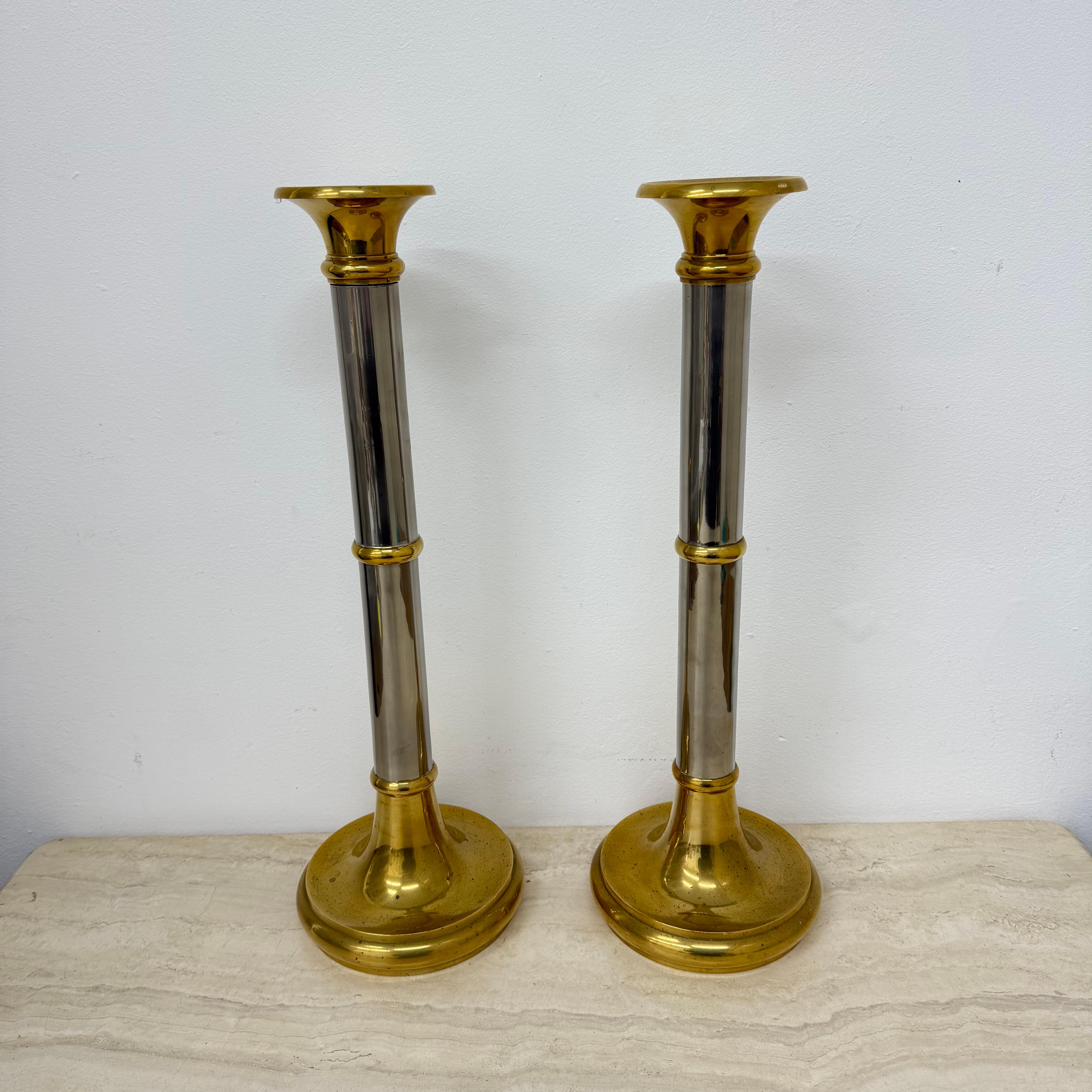 Set von 2 großen Kerzenständern im Gunther Lambert-Design, 1970er Jahre (Bauhaus) im Angebot