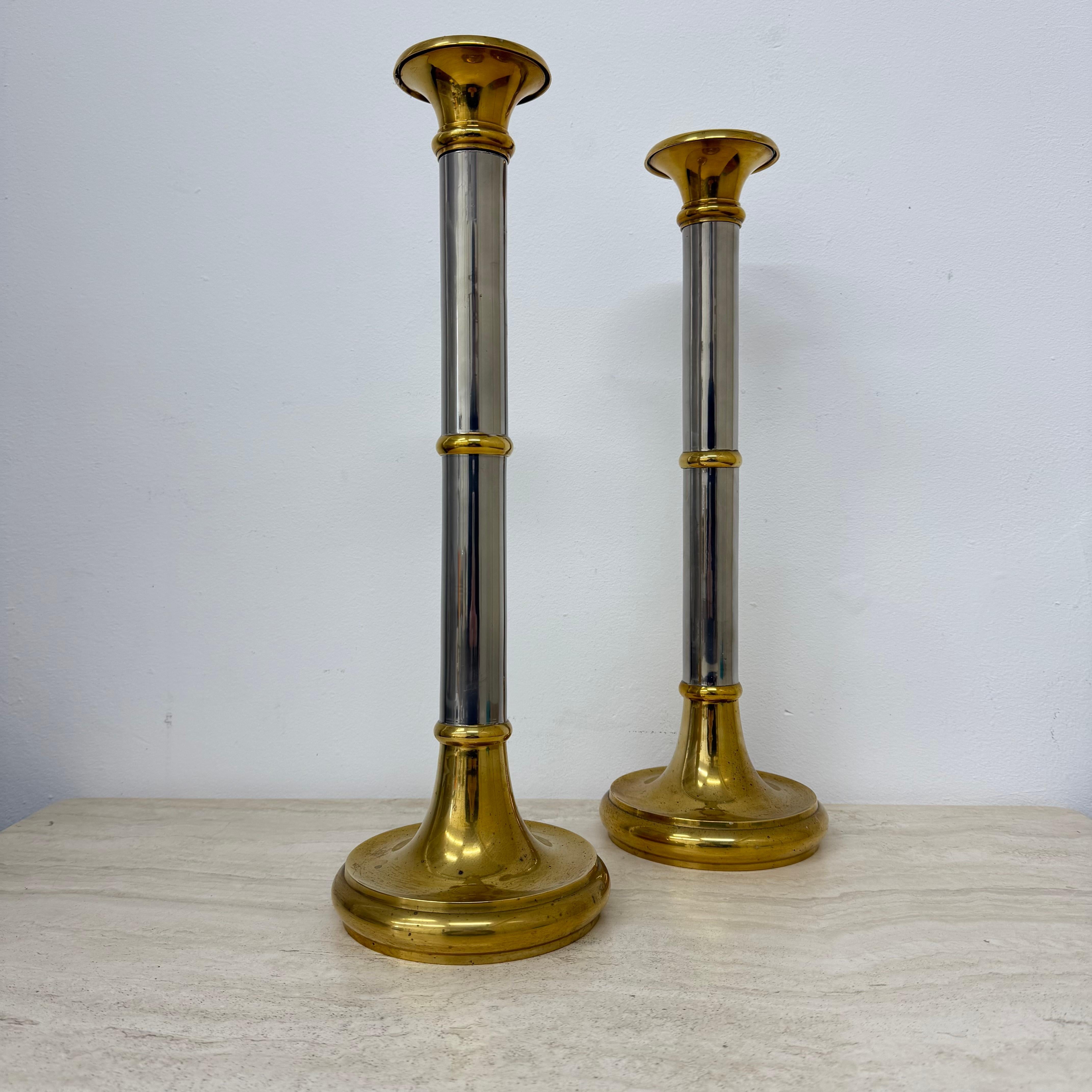 Set von 2 großen Kerzenständern im Gunther Lambert-Design, 1970er Jahre im Zustand „Gut“ im Angebot in Delft, NL