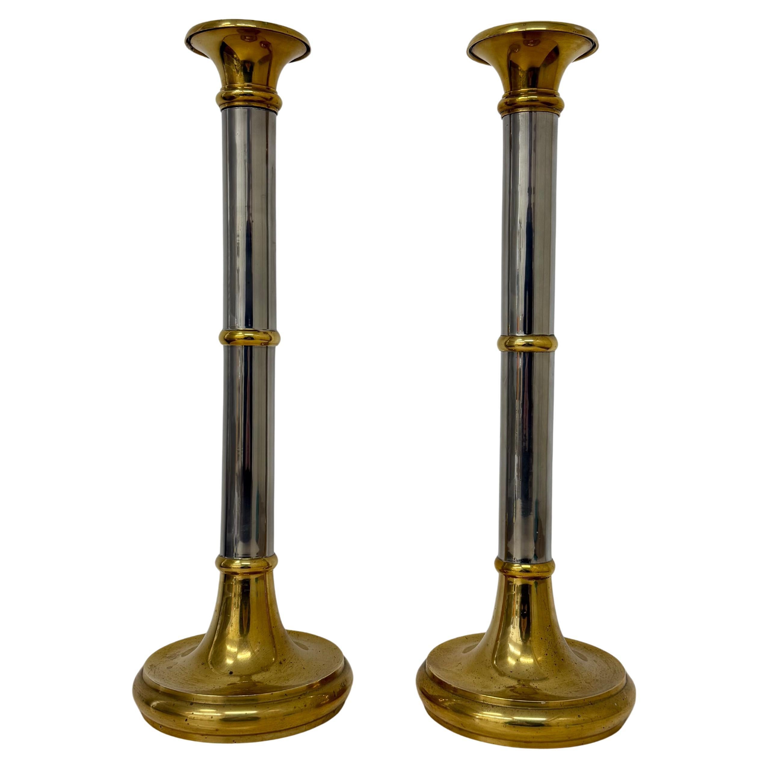 Set di 2 grandi candele a bastoncino di design Gunther Lambert , anni '70