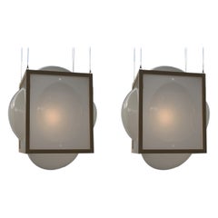 Set of 2 Large Hanging Curator Opaque Lamps by Studio Thier & Van Daalen