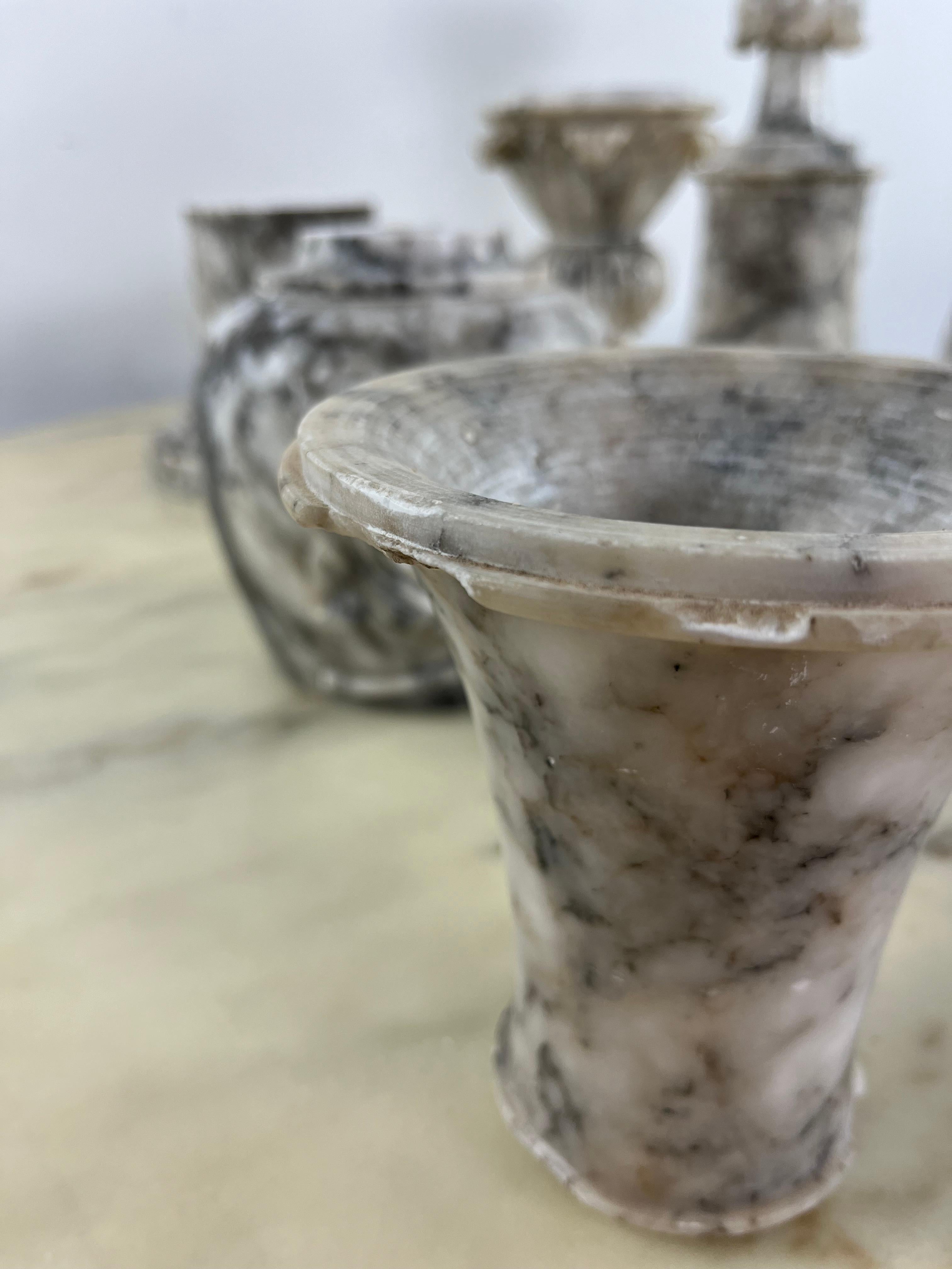 Ensemble de 2 grands vases italiens en albâtre du milieu des années 1930 en vente 13