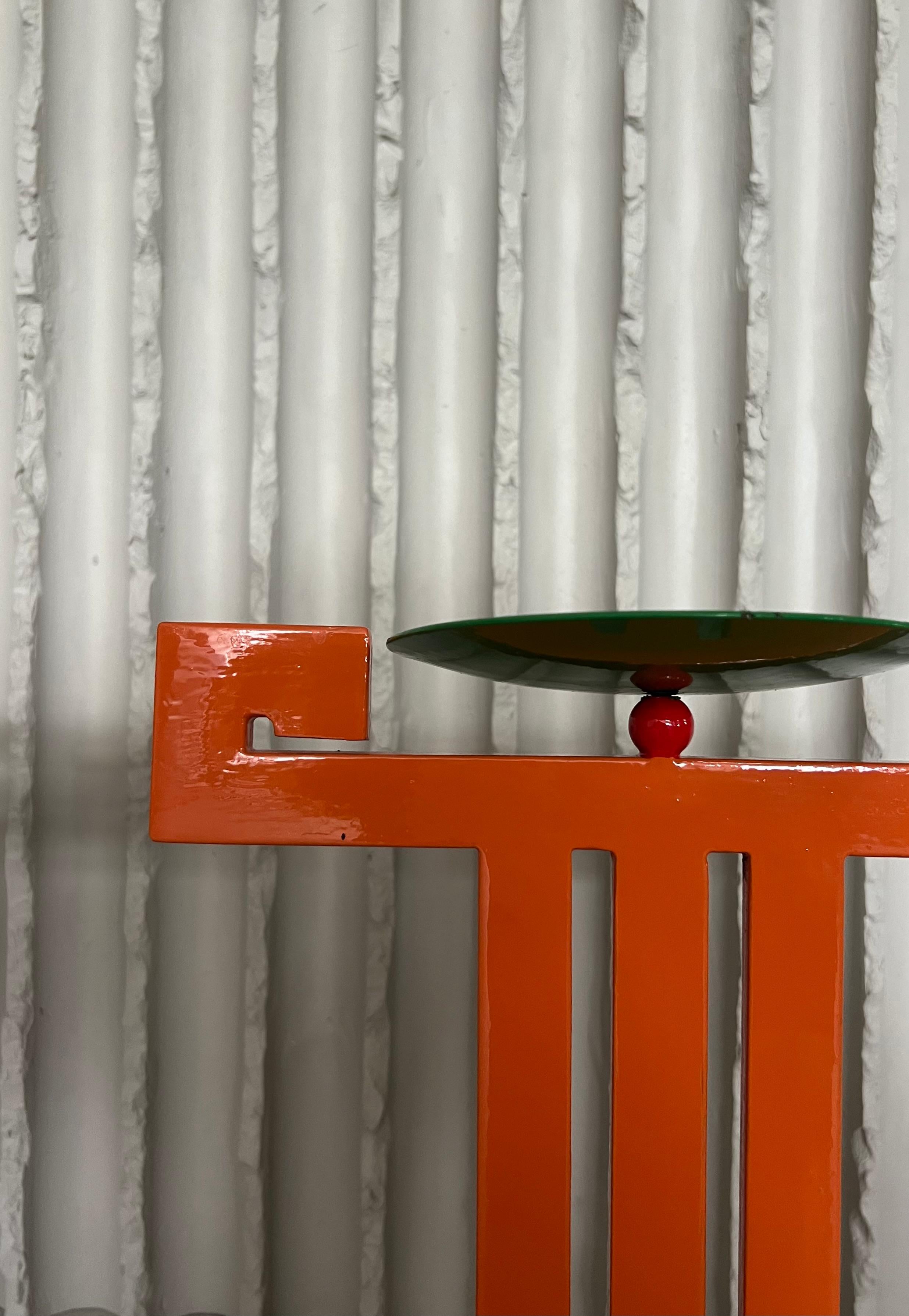 Mid-Century Modern Set of 2 large Memphis candle holders For Sale