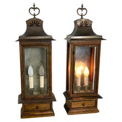 Set of 2 Large Mid-Century 1960s Italian Wall Lamps