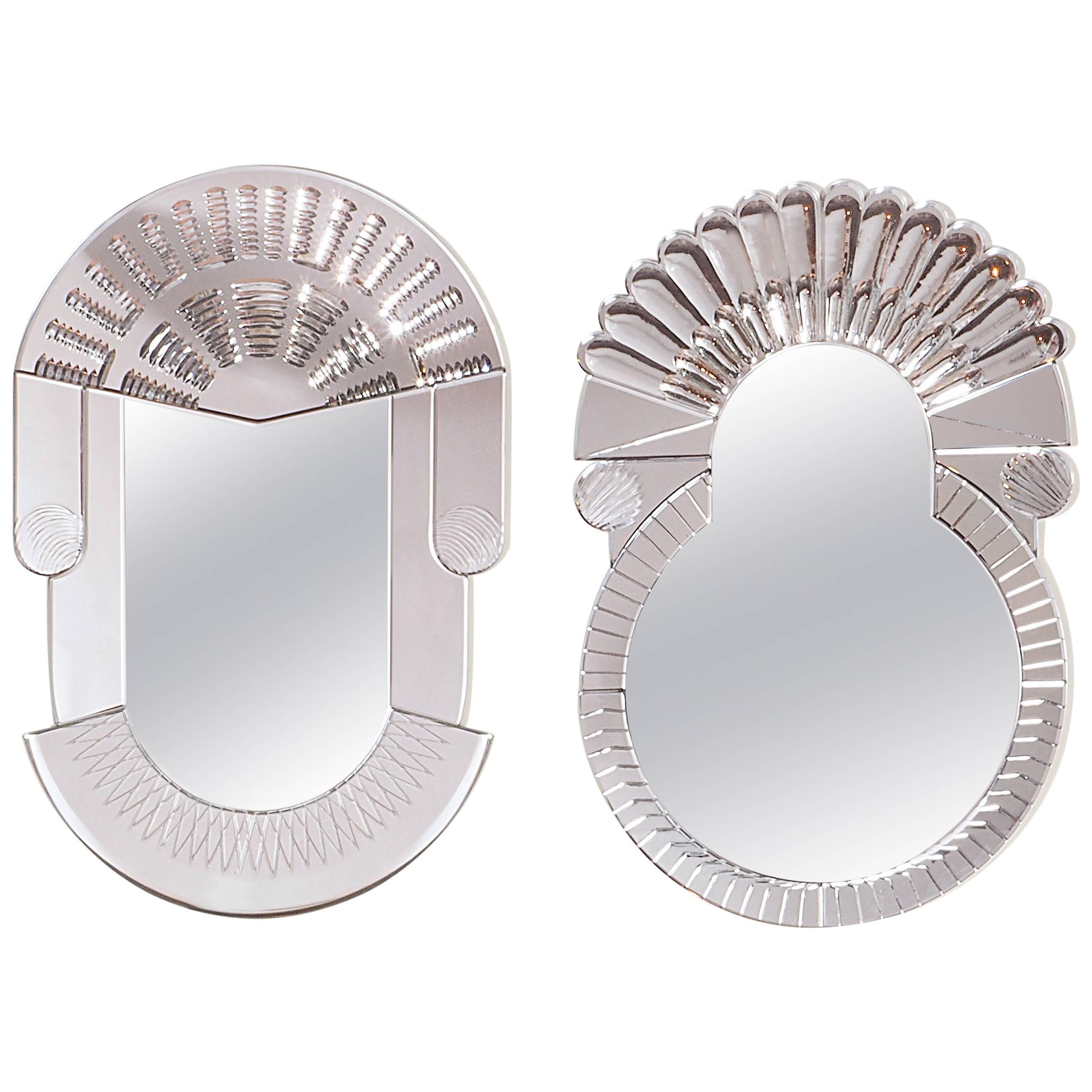 Set of 2 Large Scena Murano Mirrors by Nikolai Kotlarczyk