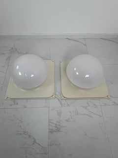 Set of 2 Large Space Age Ceiling Lamps, 1970s