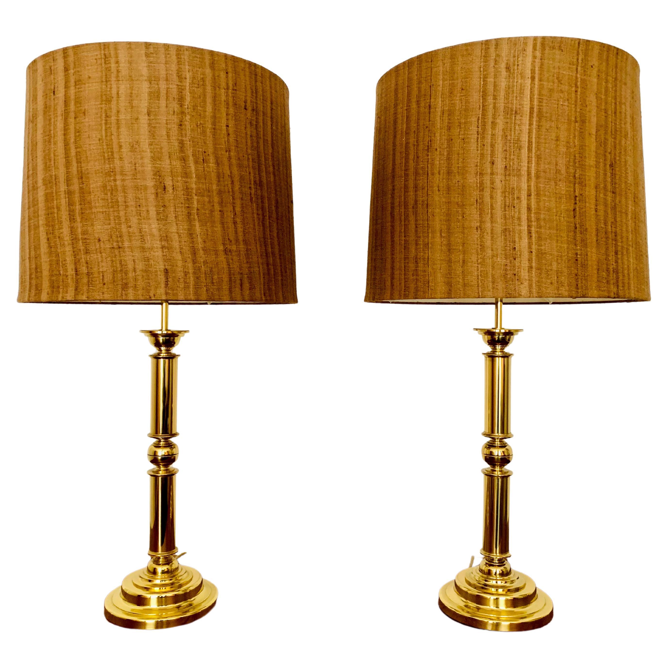 Set of 2 Large Table Lamps by Vereinigte Werkstätten Collection