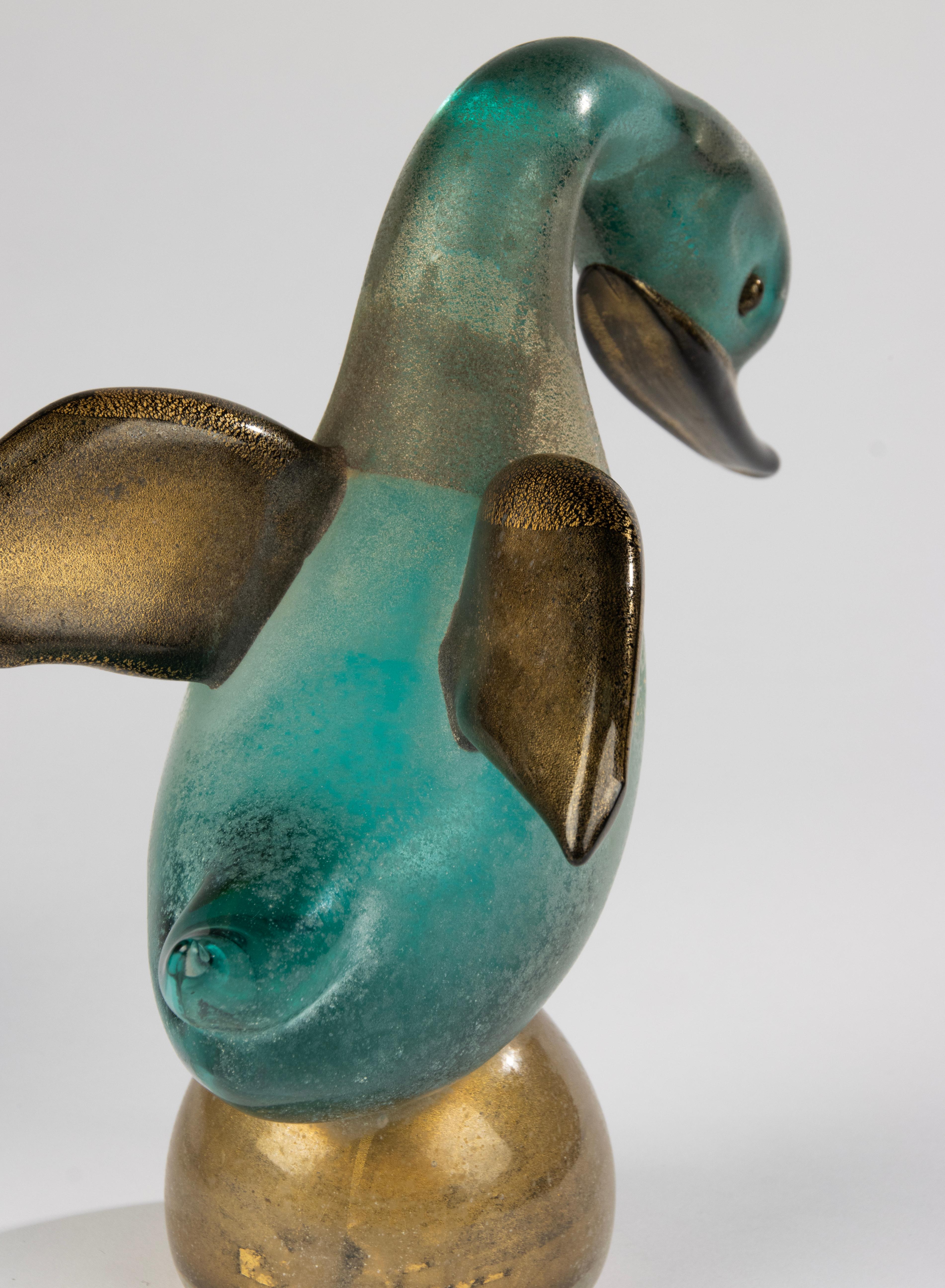 Ensemble de 2 figurines en verre d'art de la fin du 20e siècle - Canards - Cenedese Murano en vente 2